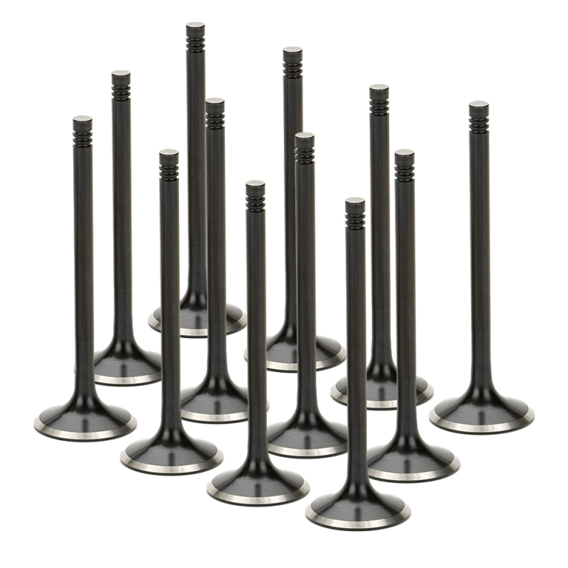 Supertech BMEVN-1010L-12 - BMW S14 33(+1)x6.95x126.10mm Flat Black Nitrided Exhaust Valve - Set of 12 Supertech BMEVN-1010L-12 - BMW S14 33(+1)x6.95x126.10mm Flat Black Nitrided Exhaust Valve - Set of 12