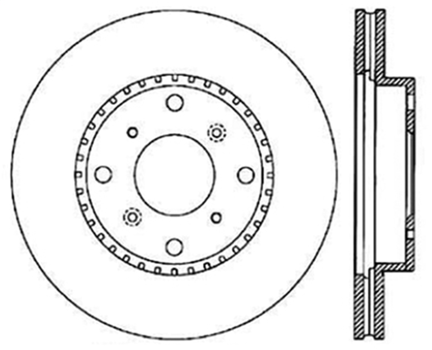 StopTech 126.40032CSL - Sport Slotted Cryo Brake Rotor; Front Left