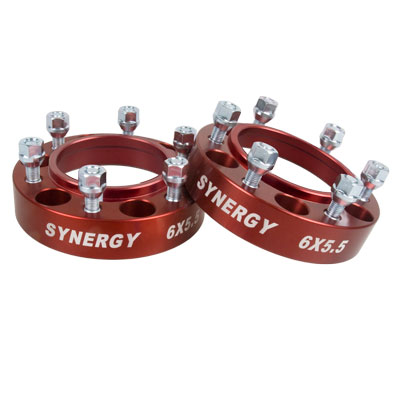 Synergy Mfg 4112-6-55-H - Synergy Hub Centric Wheel Spacers 6x5.5-1.50in Width M12x1.50 Stud Size