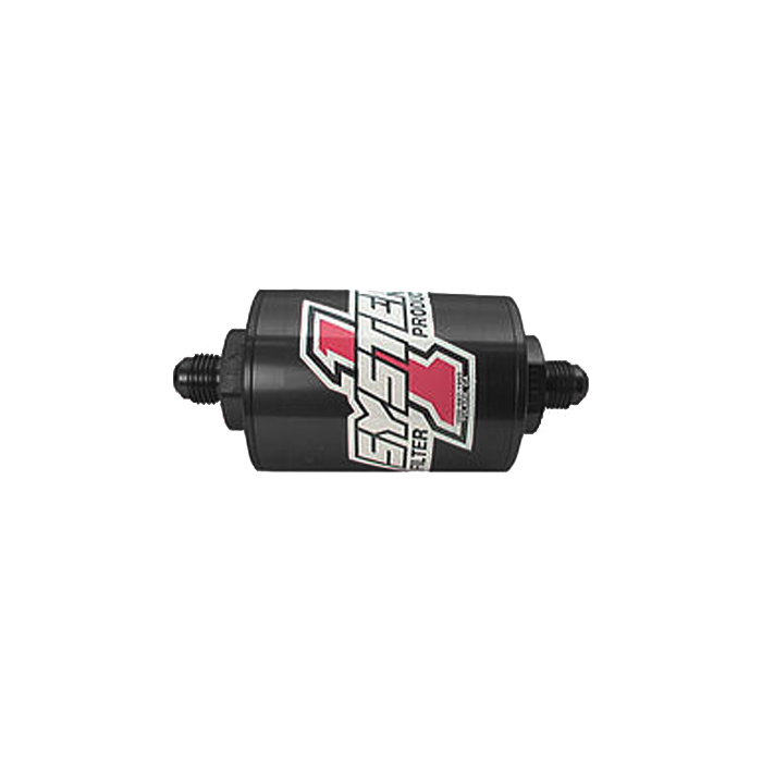 System One 200-201408B - Pro Street Inline Fuel Filter - #8 Billet - Blk