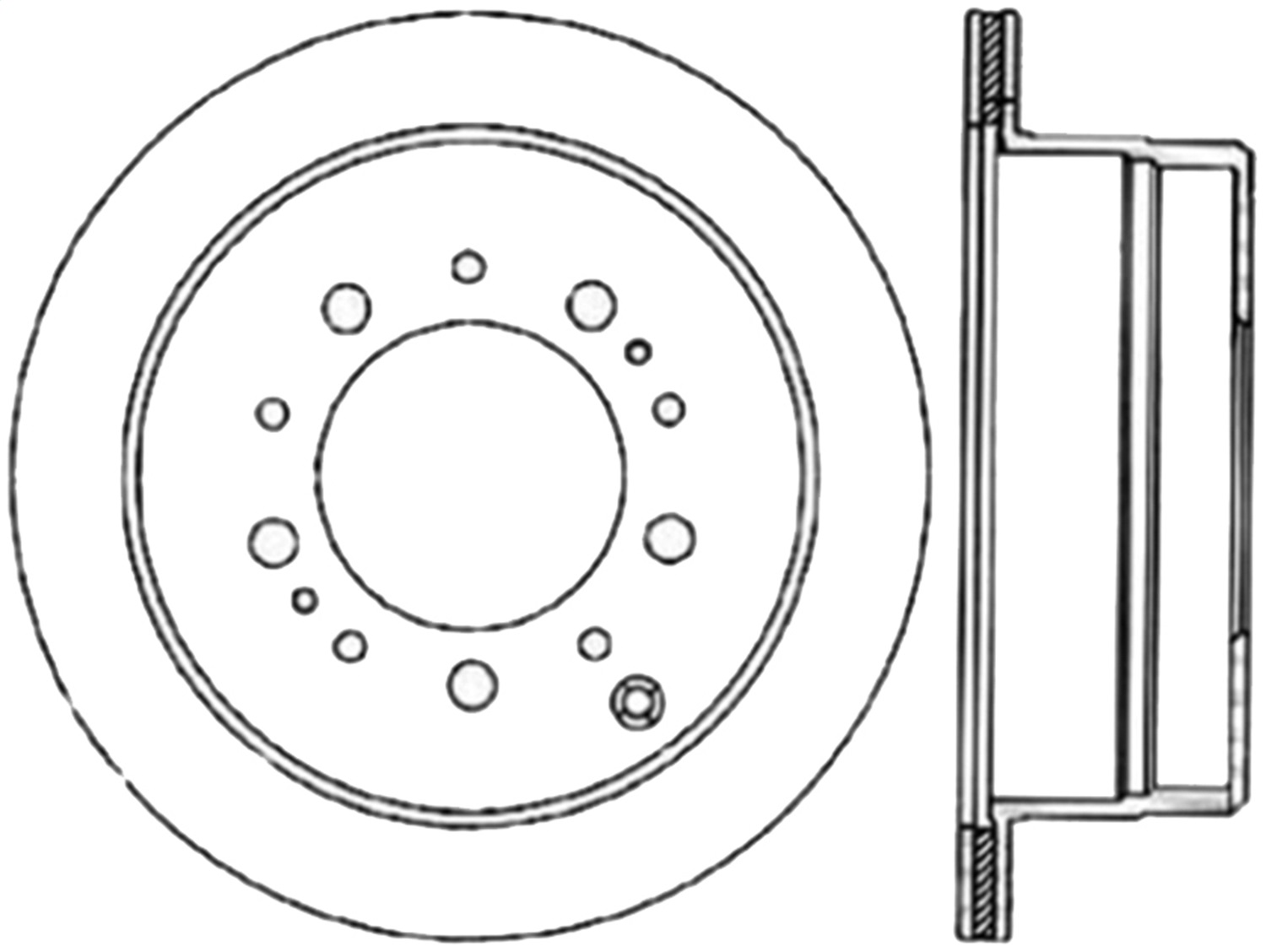 StopTech 126.44087CSL - 98-07 Toyota Land Cruiser Rear Left Slotted Sport Cryo Brake Rotor StopTech 126.44087CSL - 98-07 Toyota Land Cruiser Rear Left Slotted Sport Cryo Brake Rotor