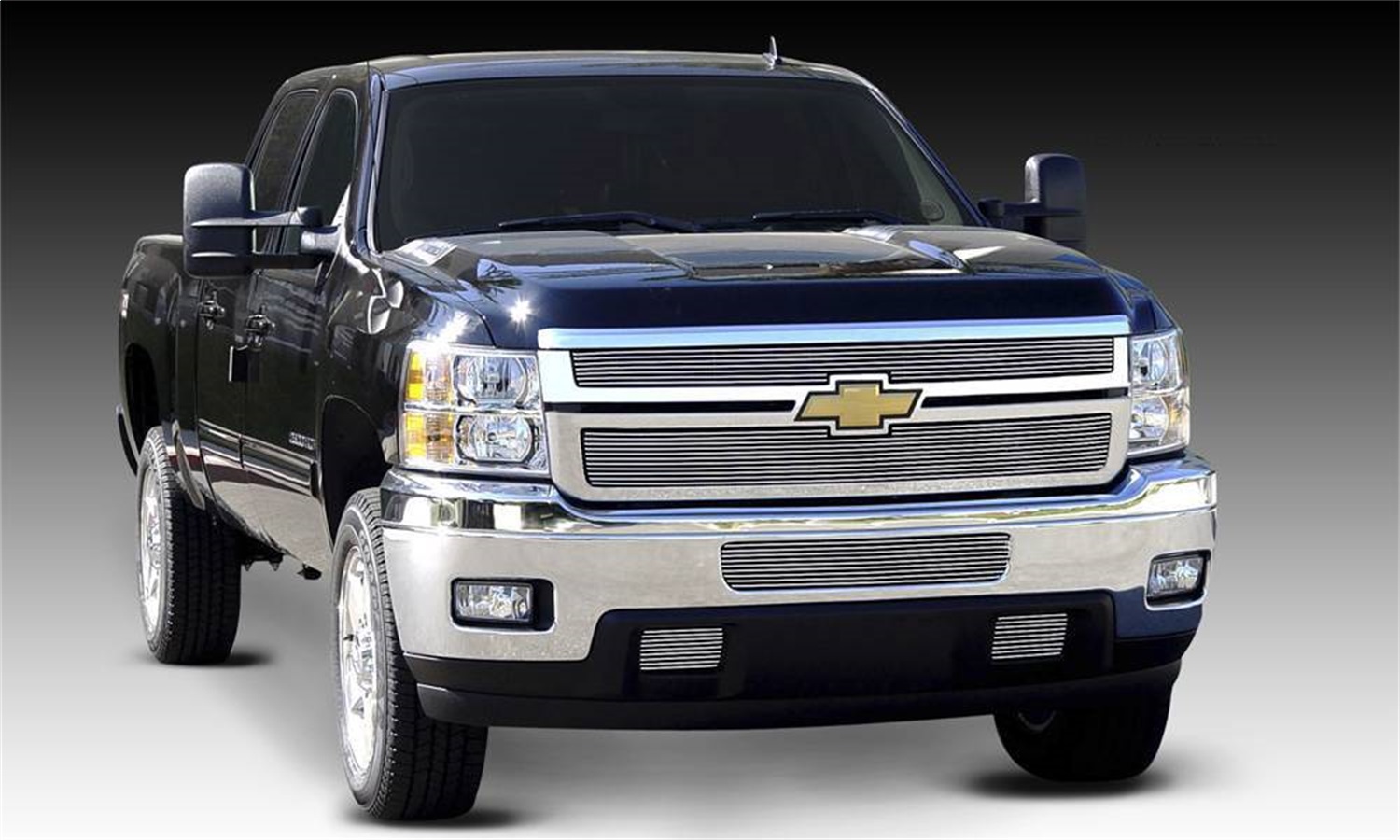 T-Rex 21114 - 2 Pc Horizontal Aluminum Billet Grille Overlay T-Rex 21114 - 2 Pc Horizontal Aluminum Billet Grille Overlay