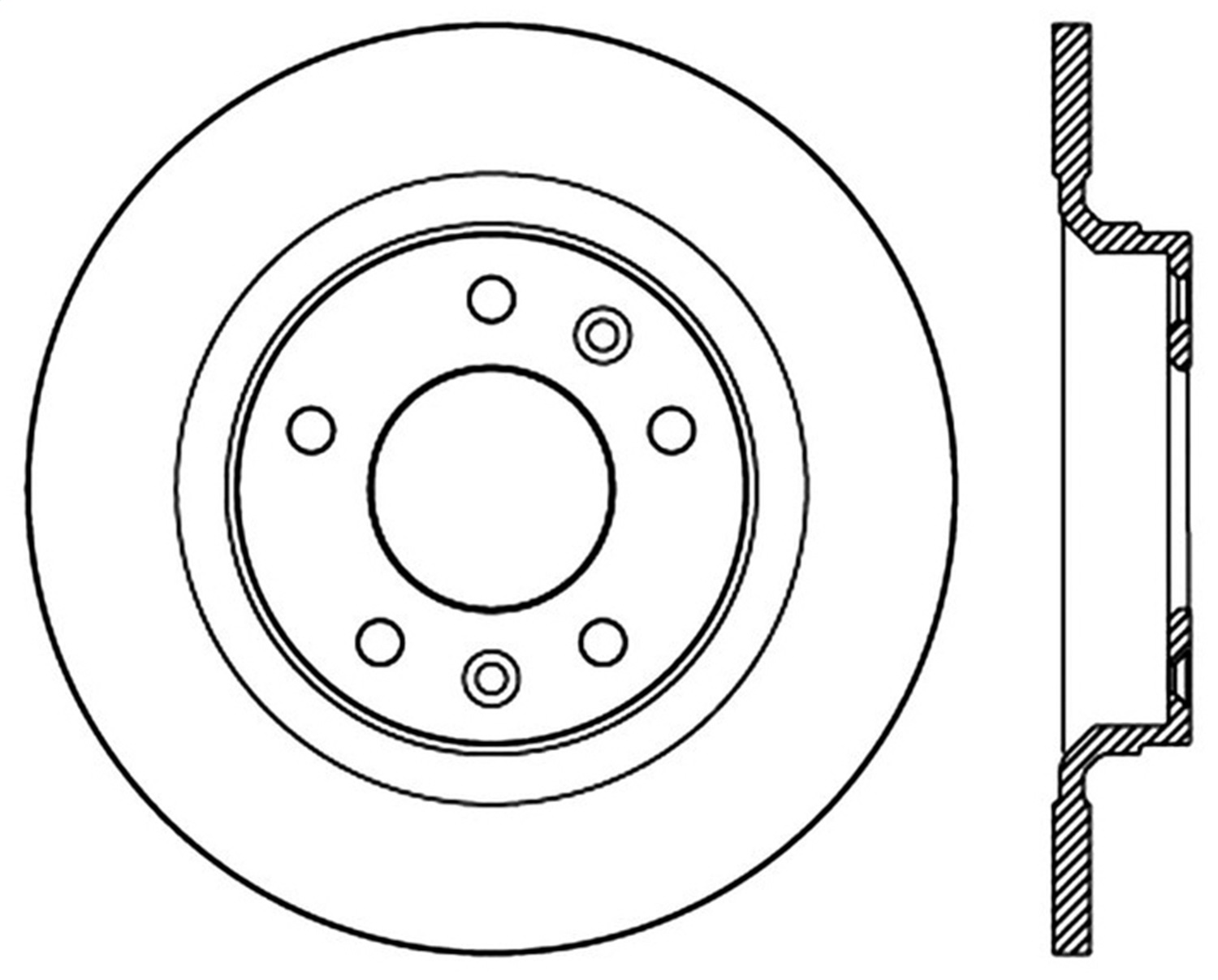 StopTech 126.61097SL - Sport Slotted Brake Rotor; Rear Left