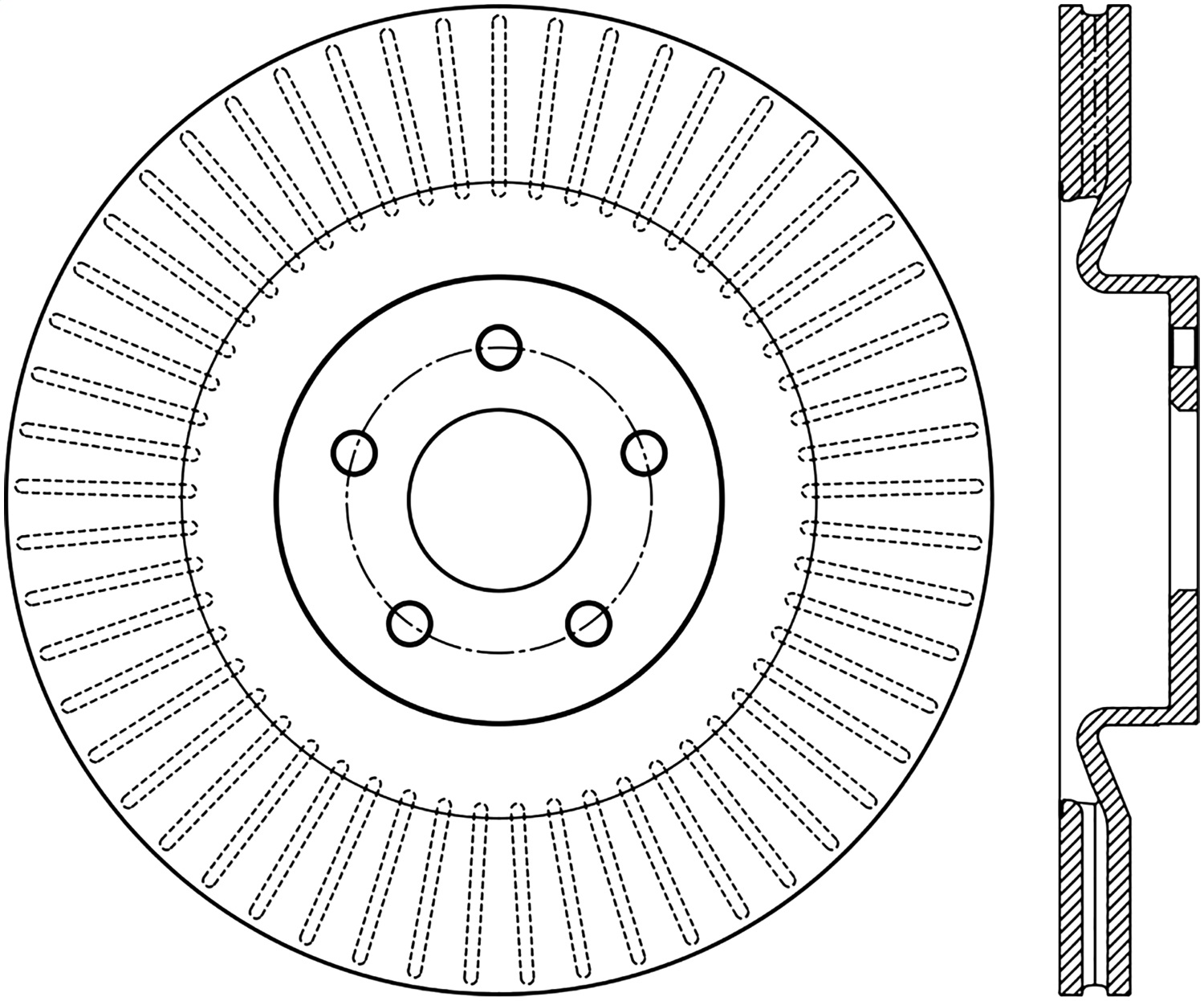StopTech 126.61124CSL - Sport Slotted 16-18 Ford Focus RS Front Left CRYO Rotor