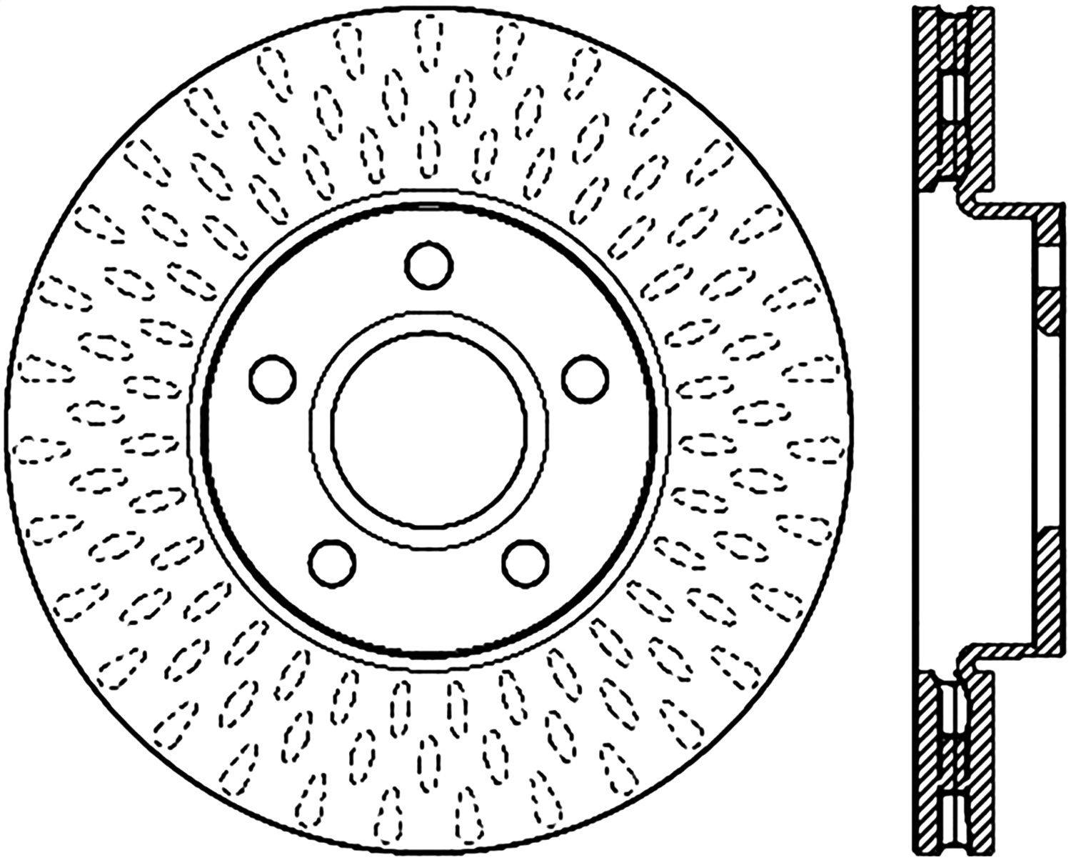 StopTech 126.61100CSR - Sport Slotted Cryo Brake Rotor; Front Right