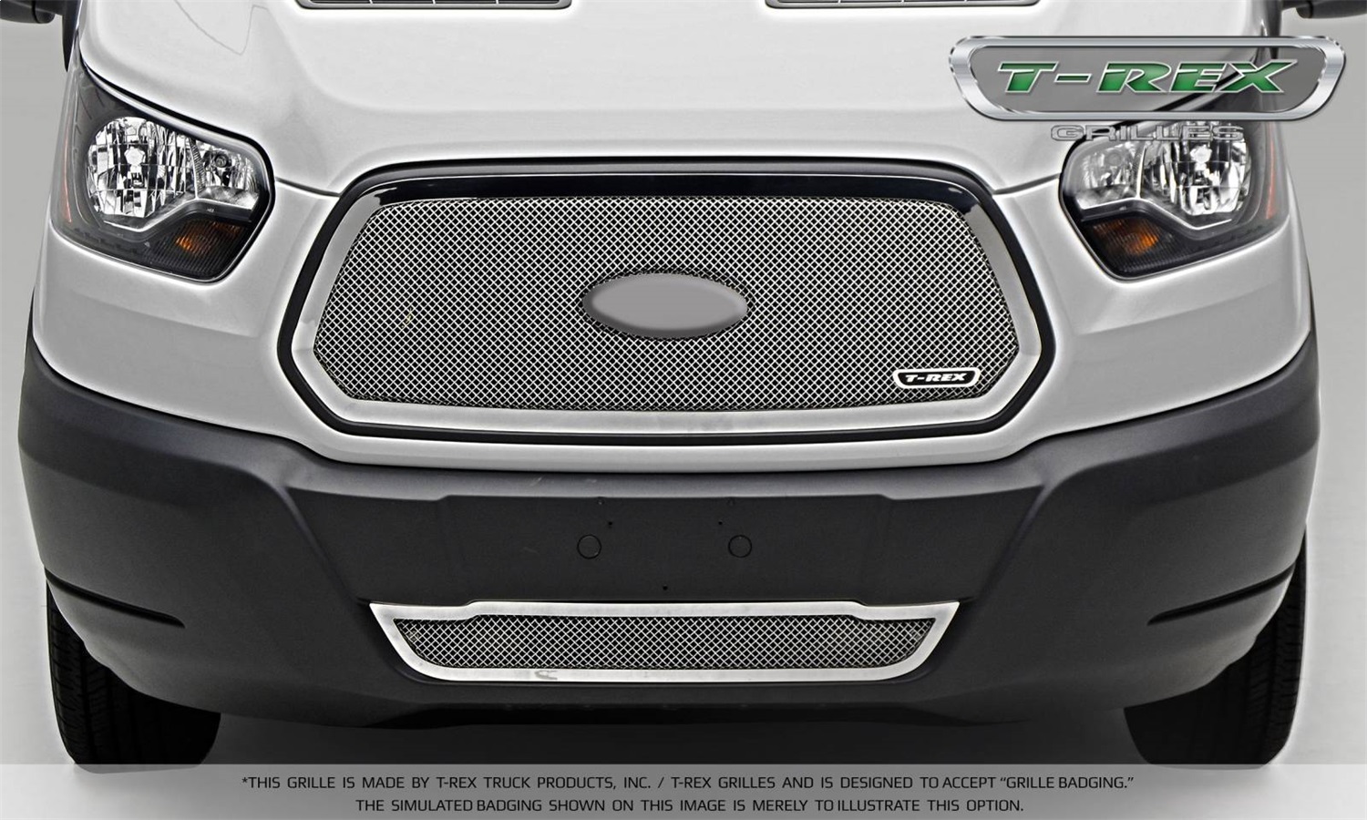 T-Rex 54575 - 1 Pc Small Mesh Stainless Steel Upper Class Grille Insert