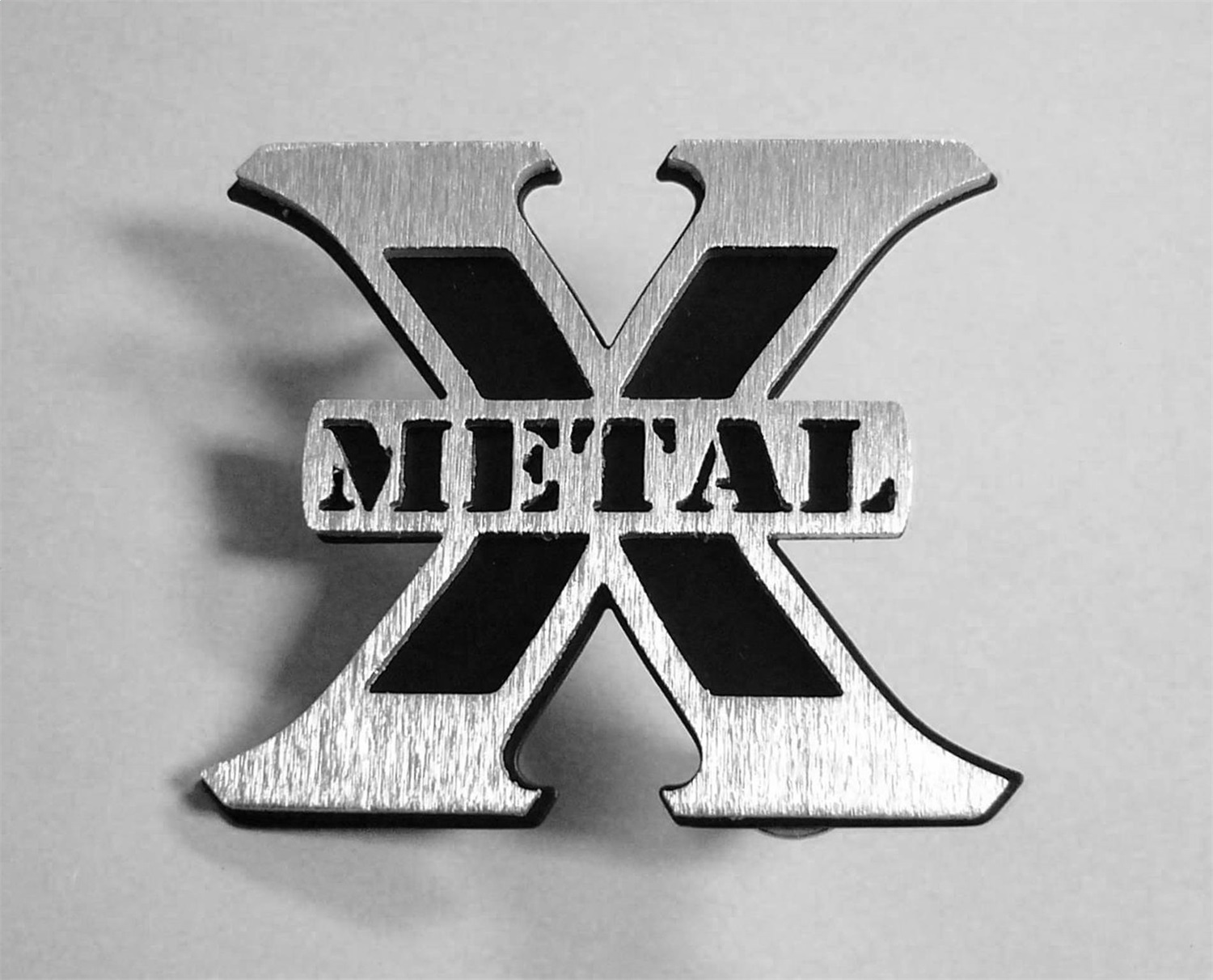 T-Rex 6710011 - Universal Small X-Metal Logo, Black, Brushed, 1 Pc, Bolt-On,  - PN #