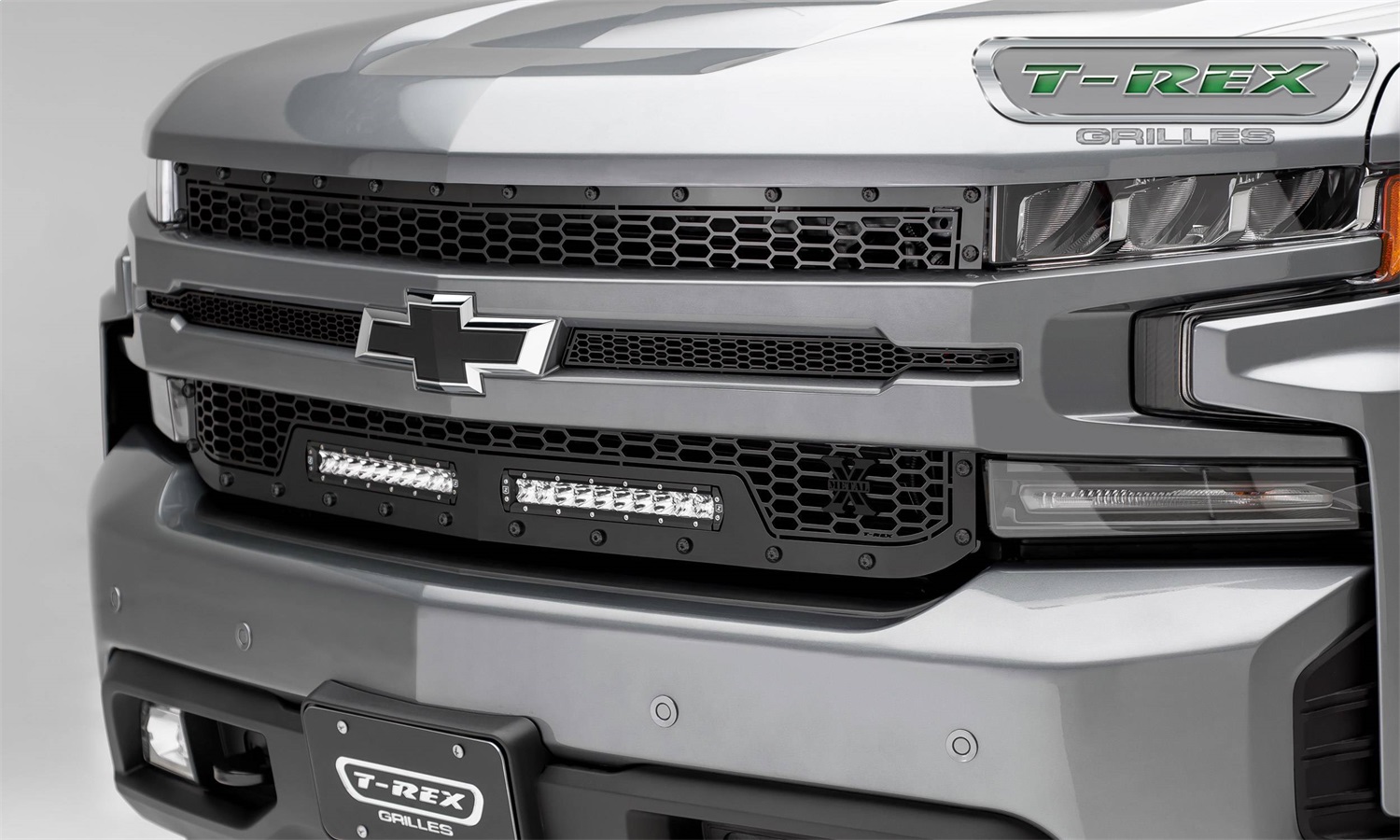 T-Rex 7311261-BR - 2019-2021 Silverado 1500 Stealth Laser Torch Grille, Black, 1 Pc, Replacement, Black Studs, Incl. (2) 10 inch LEDs - PN # T-Rex 7311261-BR - 2019-2021 Silverado 1500 Stealth Laser Torch Grille, Black, 1 Pc, Replacement, Black Studs, Incl. (2) 10 inch LEDs - PN #