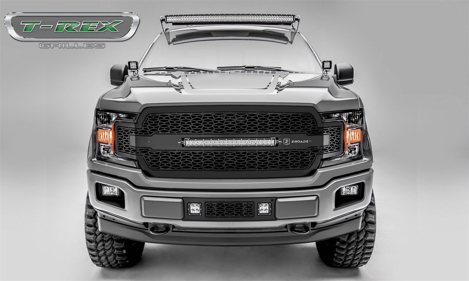 T-Rex Z315711 - 2018-2020 F-150 ZROADZ Grille, Black, 1 Pc, Replacement, Incl. (1) 20 inch LED - PN #