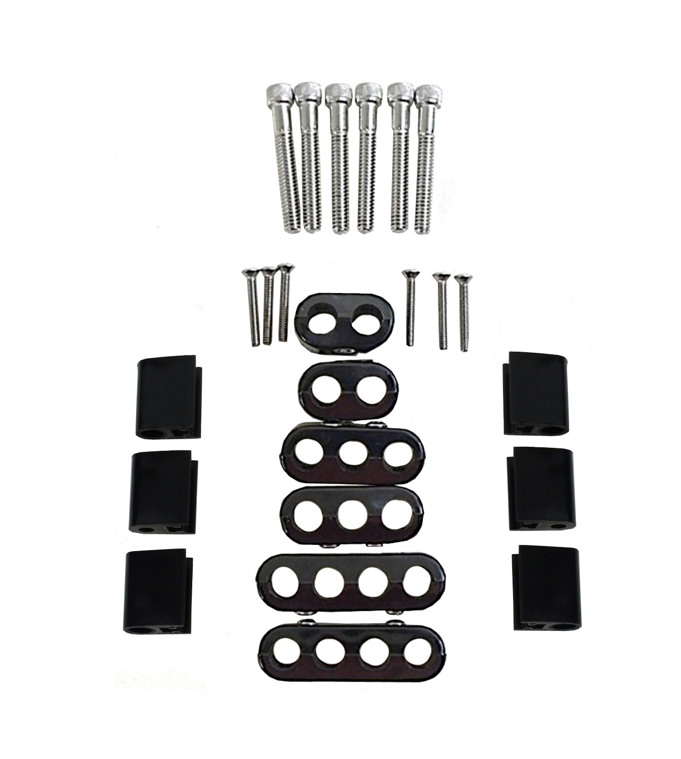 Taylor Cable 42503 - 10.4mm Vertical Wire Loom Kit Black