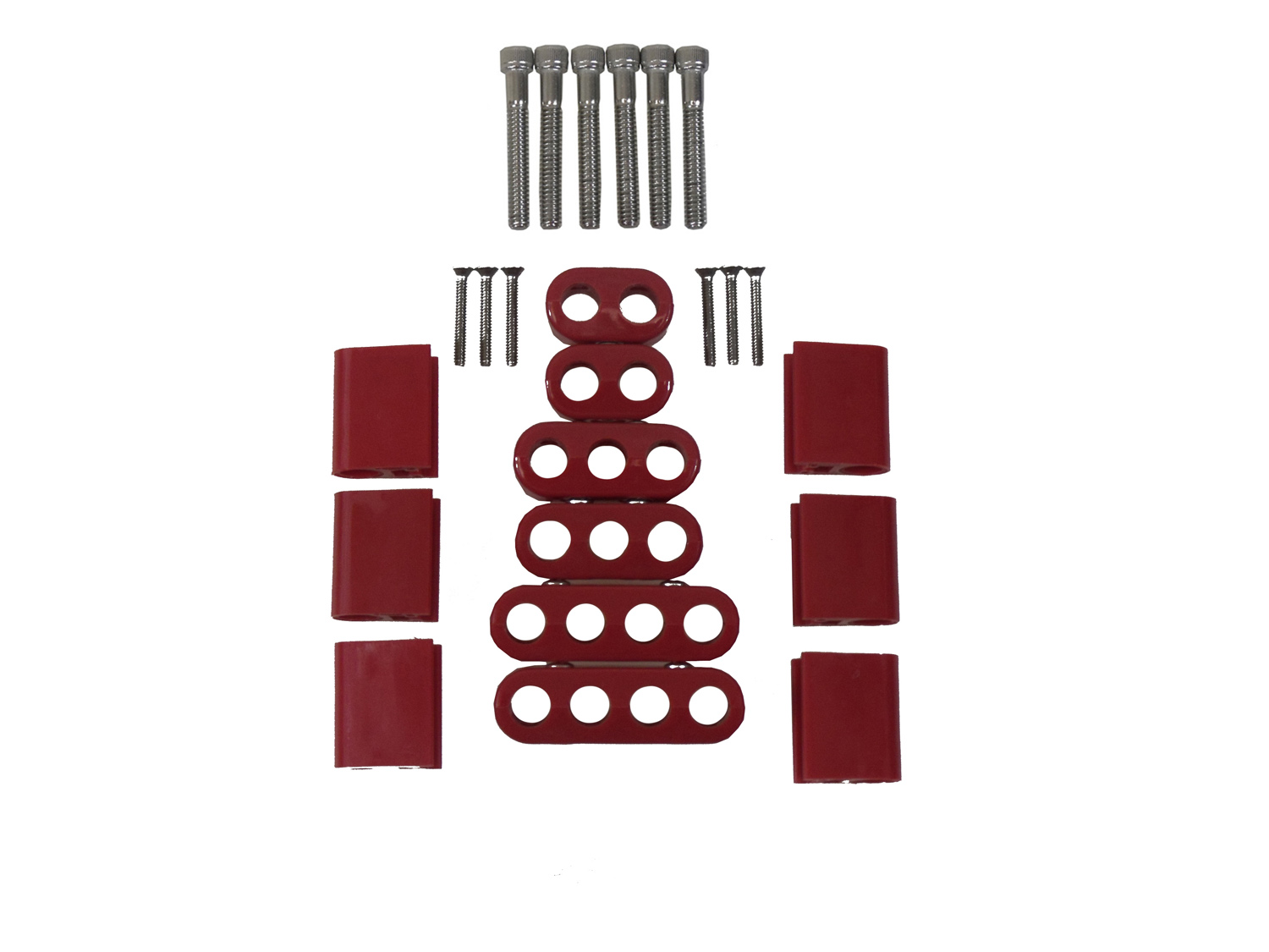 Taylor Cable 42523 - 10.4mm Vertical Wire Loom Kit Red