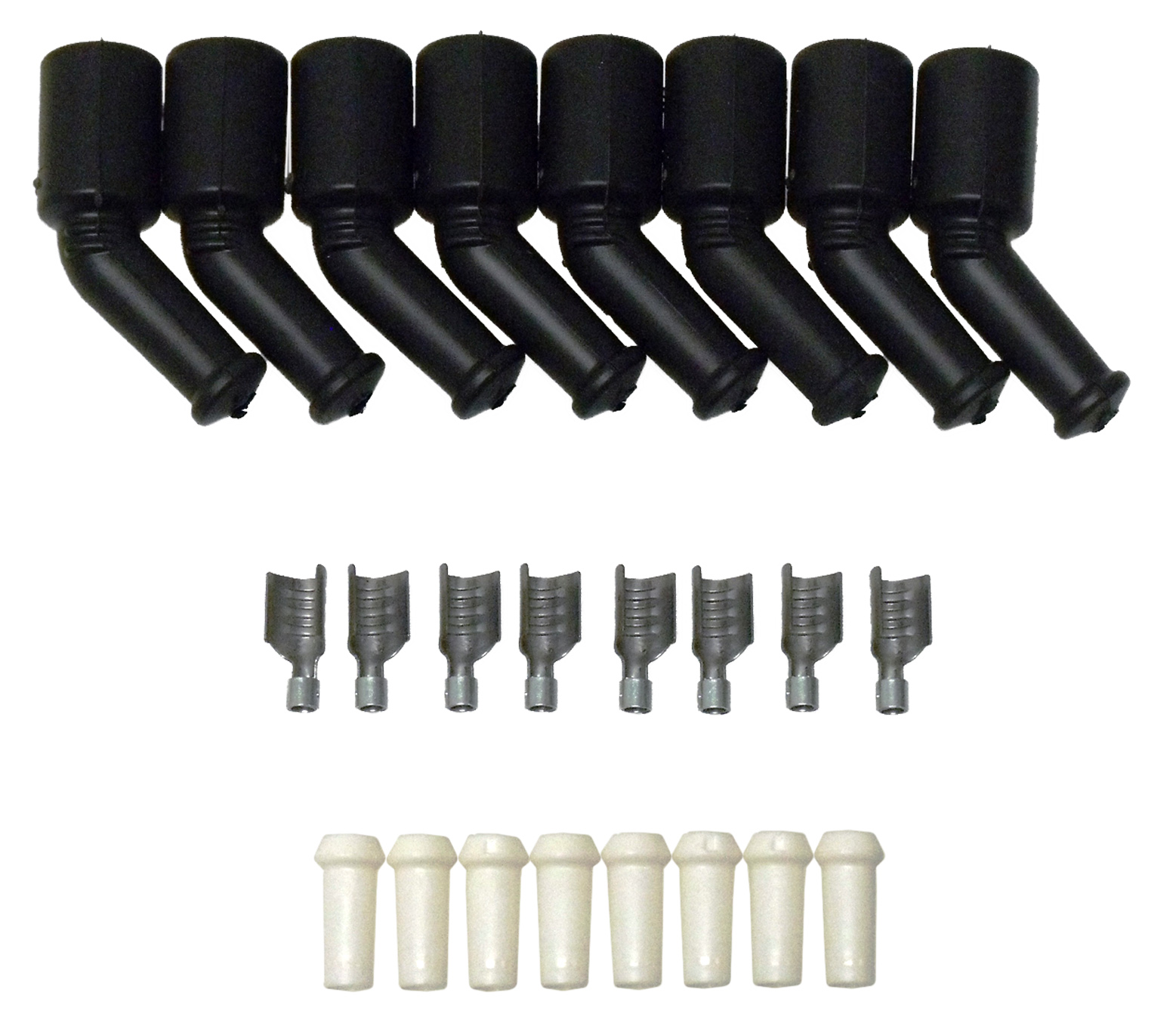 Taylor Cable 46069 - Ls/Lt/Vortec Coil/Dist Boot/Terminal Kit 135 Degree