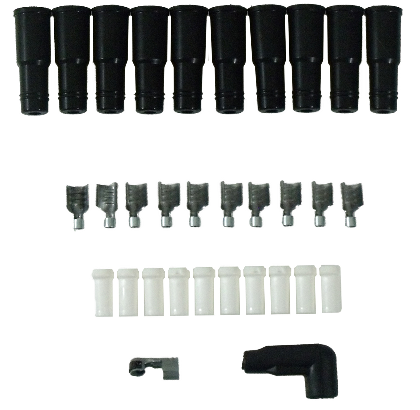 Taylor Cable 46052 - Ls/Lt/Vortec Coil/Dist Boot/Terminal Kit 180 Degree Deg