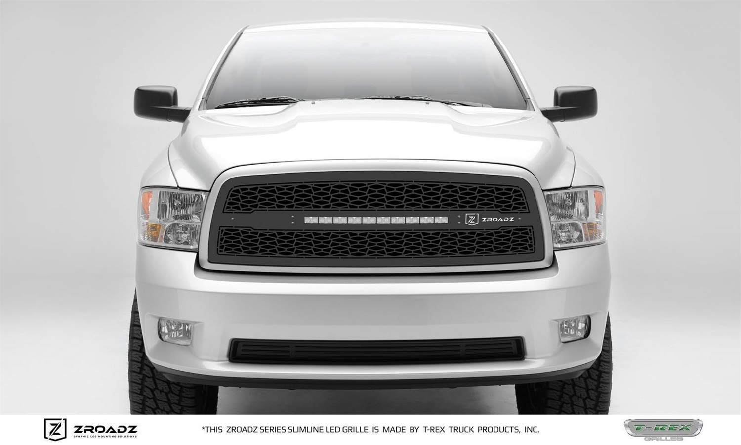 T-Rex Z314571 - 2009-2012 Ram 1500 ZROADZ Grille, Black, 1 Pc, Insert, Incl. (1) 20 inch LED - PN #