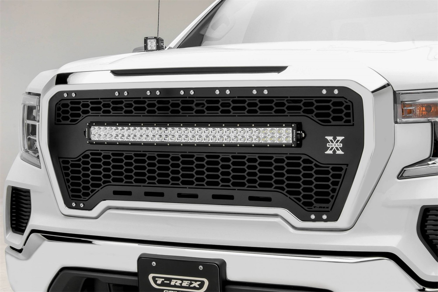 T-Rex 7312281 - 2019-2021 GMC Sierra 1500 Laser Torch Grille, Black, Mild Steel, 1 Pc, Insert - PN #