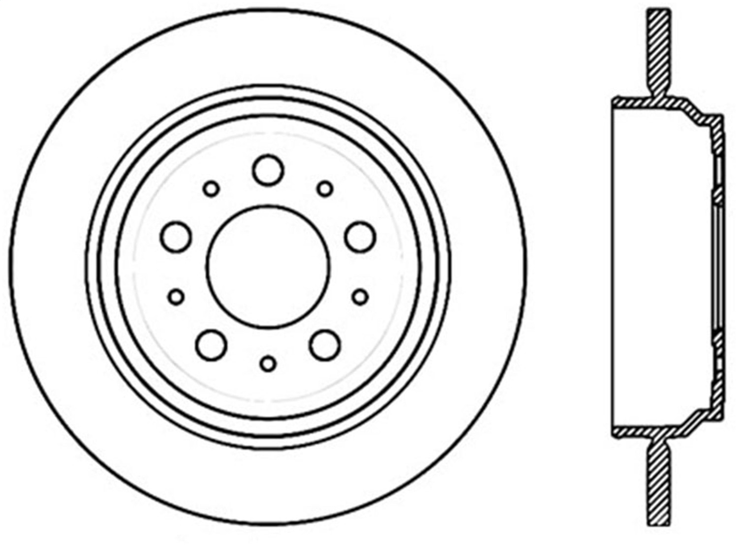 StopTech 127.39030L - Sport Drilled & Slotted Brake Rotor; Rear Left