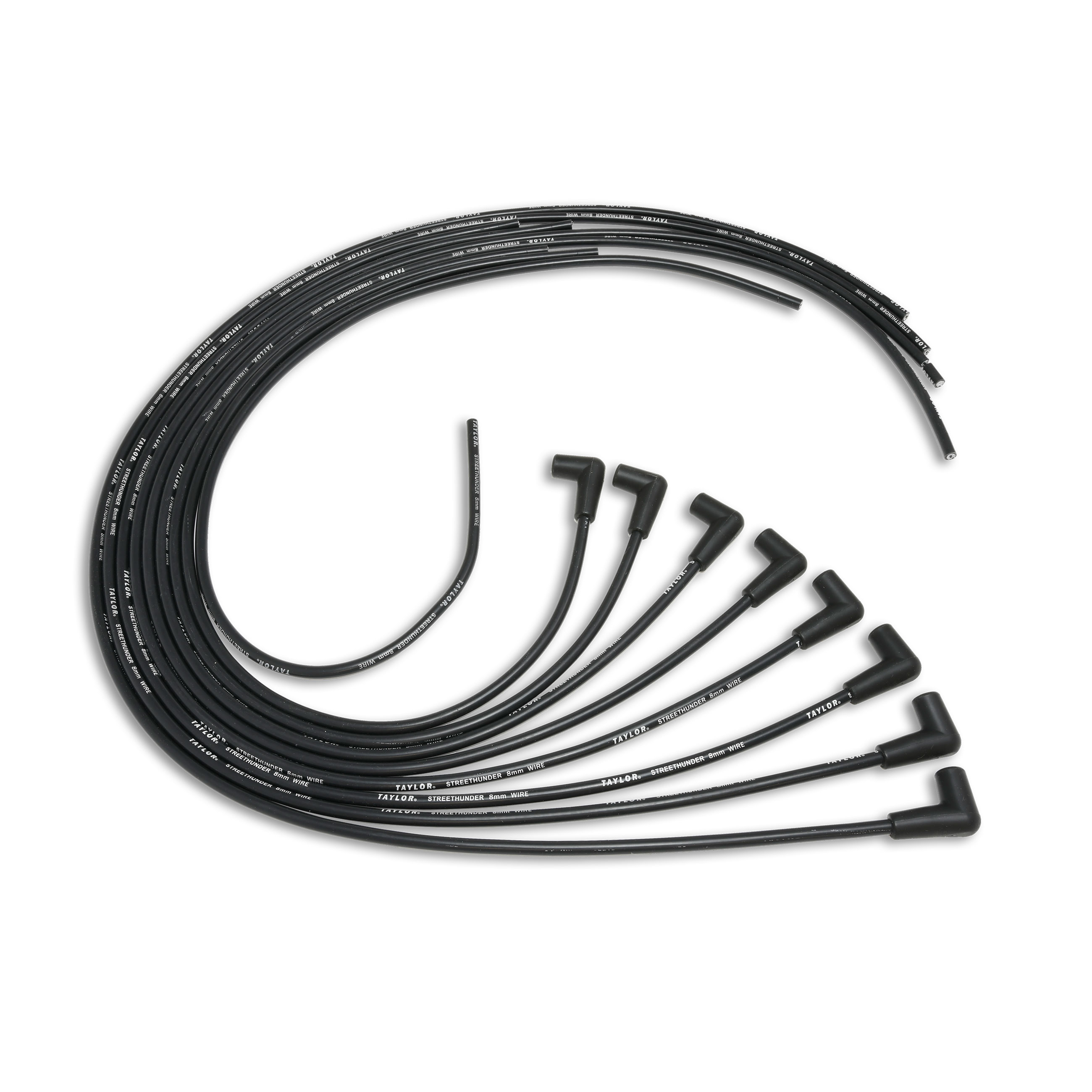 Taylor Cable 50051 - StreeThunder Universal 8 Cyl 90 Degree Black Wire Set Taylor Cable 50051 - StreeThunder Universal 8 Cyl 90 Degree Black Wire Set