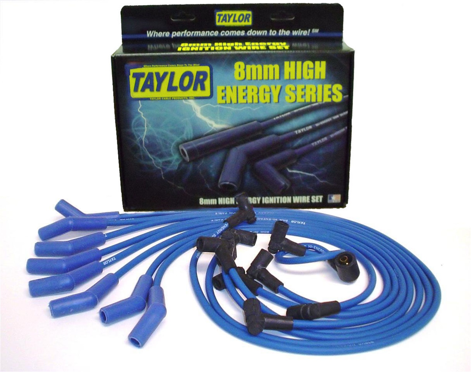 Taylor Cable 64604 - High Energy Custom 8 Cyl Blue Wire Set