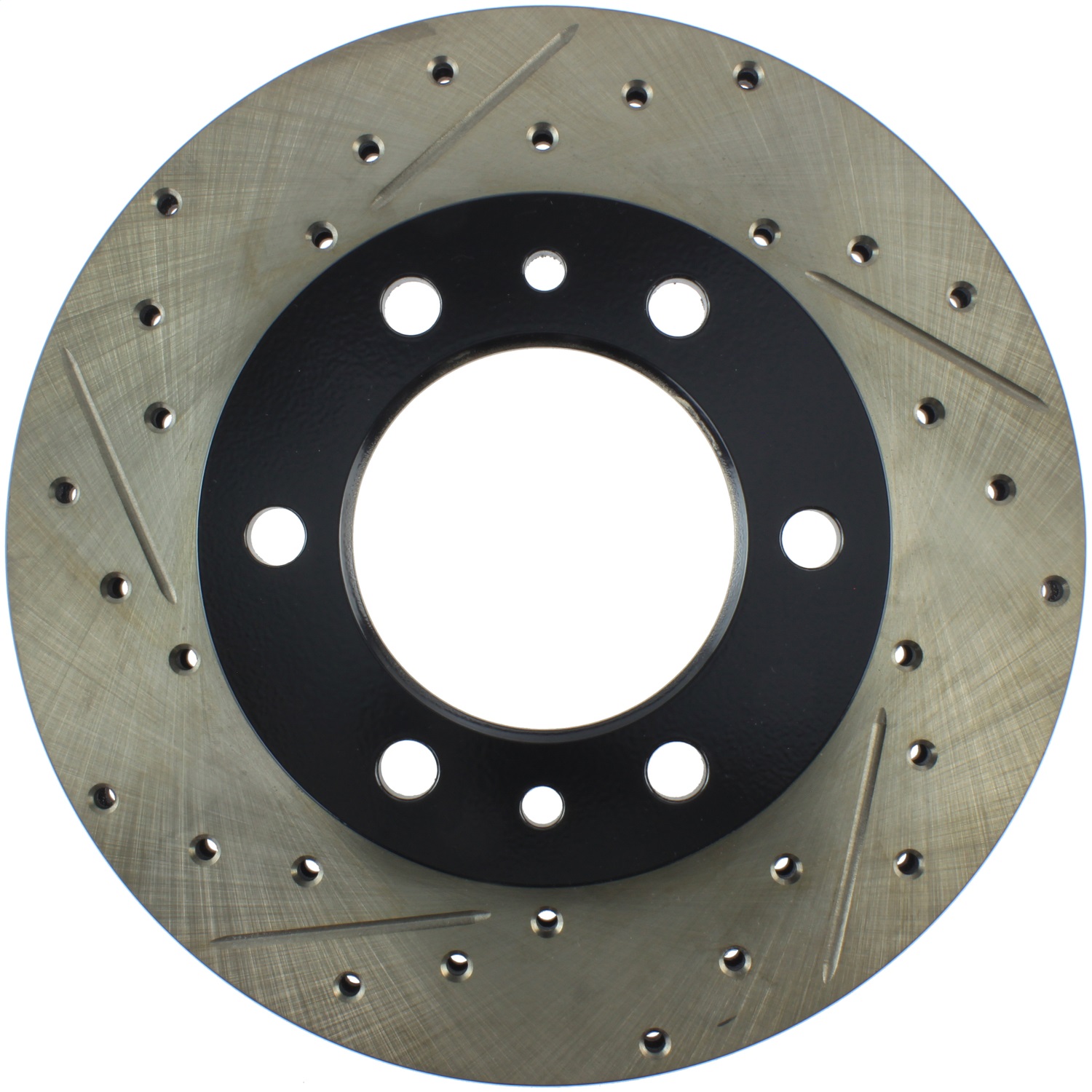 StopTech 127.44037R - 81-89 Toyota Land Cruiser Slotted & Drilled Front Rotor StopTech 127.44037R - 81-89 Toyota Land Cruiser Slotted & Drilled Front Rotor