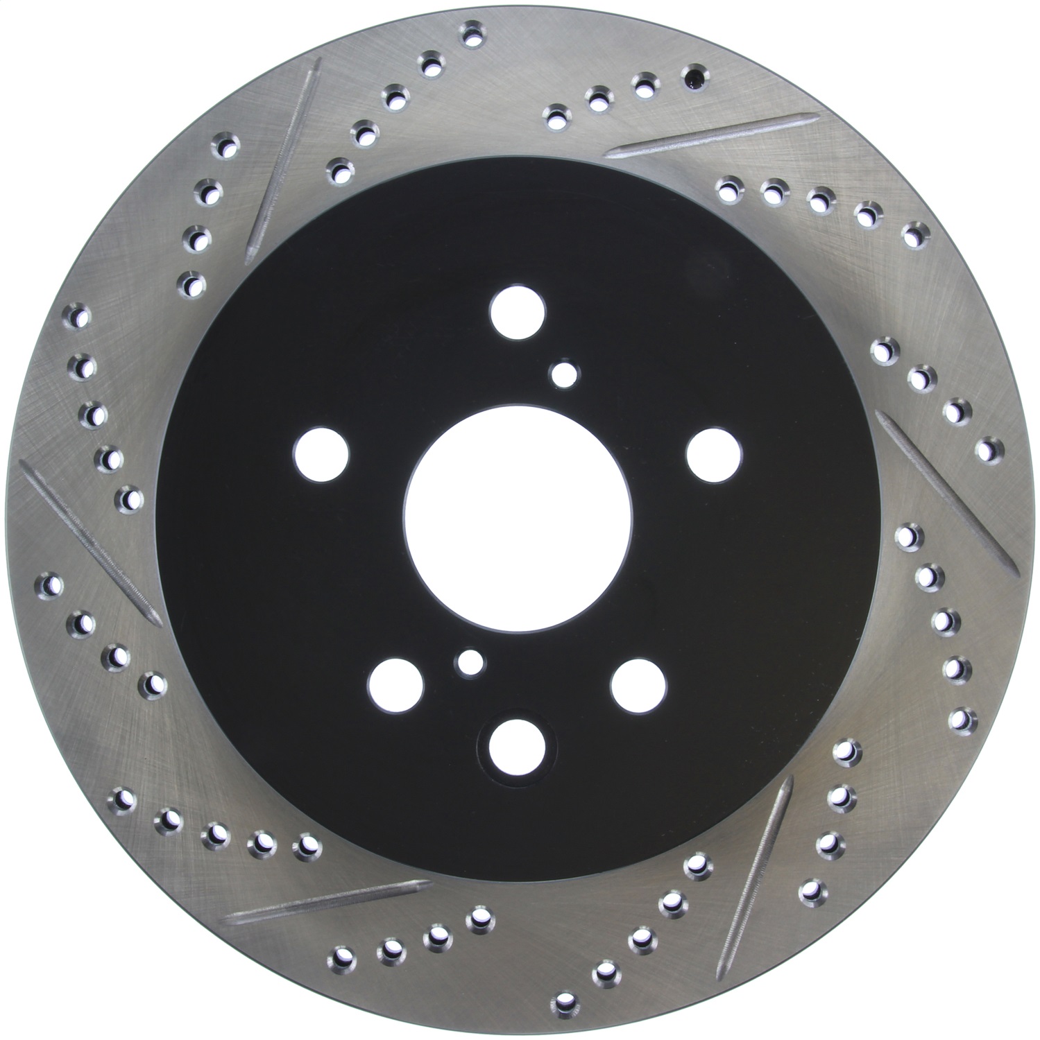 StopTech 127.44141R - Power Slot 06-11 Lexus GS Series / 06-12 IS350 Rear Right Drilled & Slotted Rotor