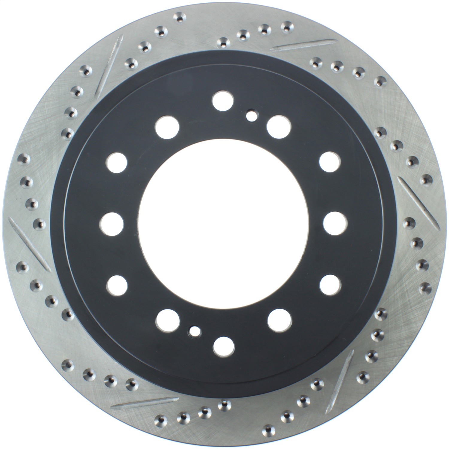 StopTech 127.44128R - Power Slot 03-09 Toyota 4 Runner / 03-09 Lexus GX470 Drilled & Slotted Right Rear Rotor