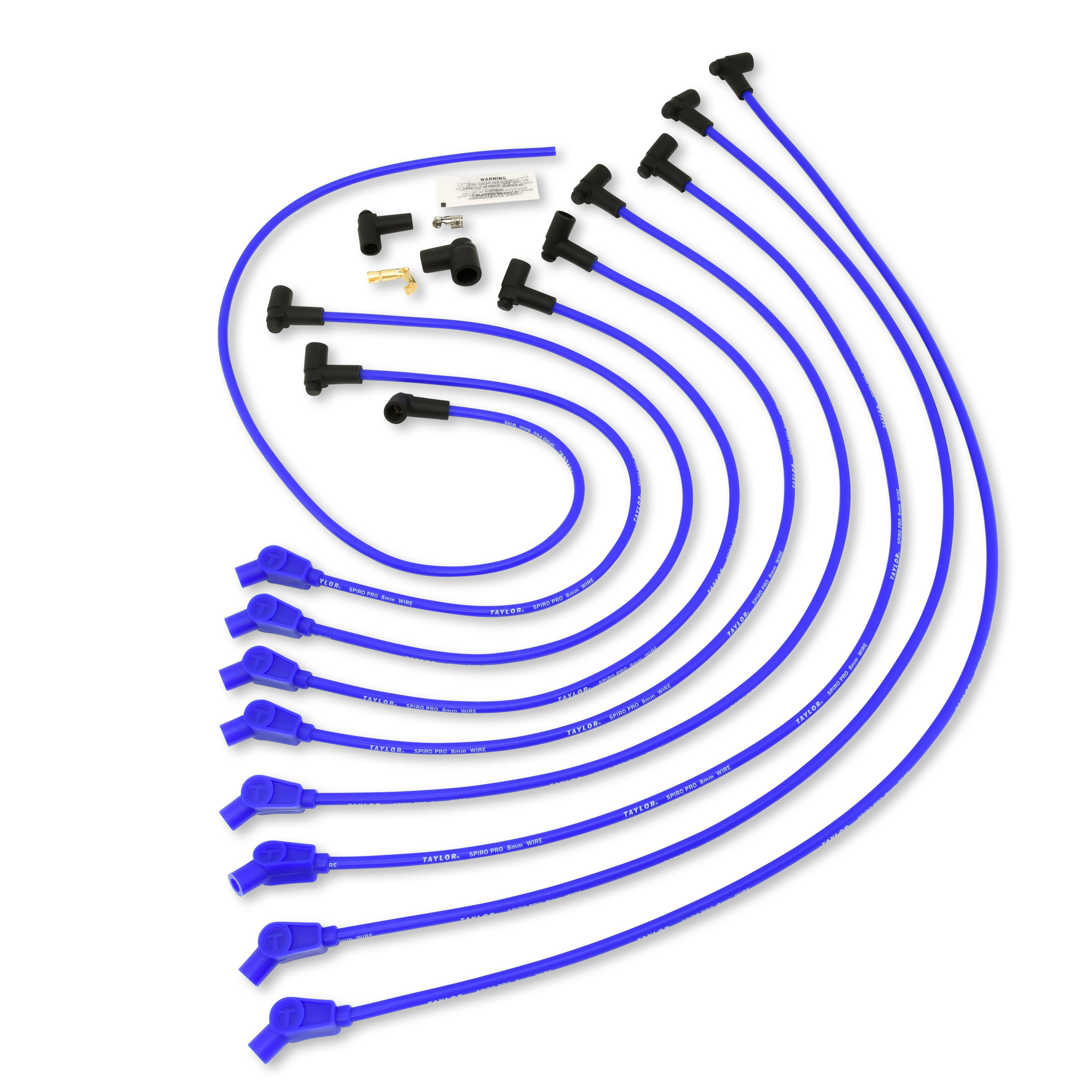 Taylor Cable 76632 - 8mm Race Fit Spiro Pro Blue Wire Set
