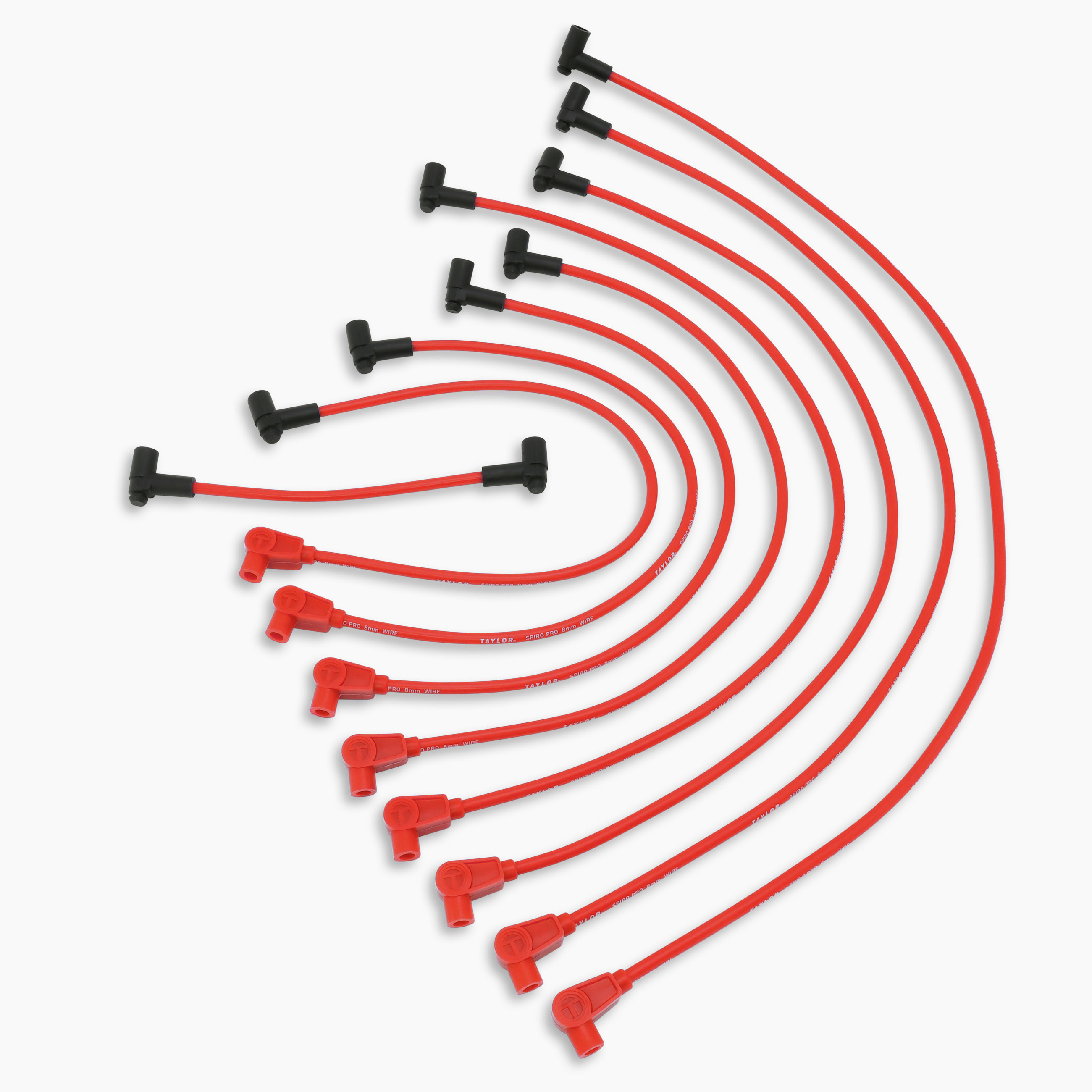 Taylor Cable 76228 - 8mm Spiro Pro Race Fit Red Wire Set