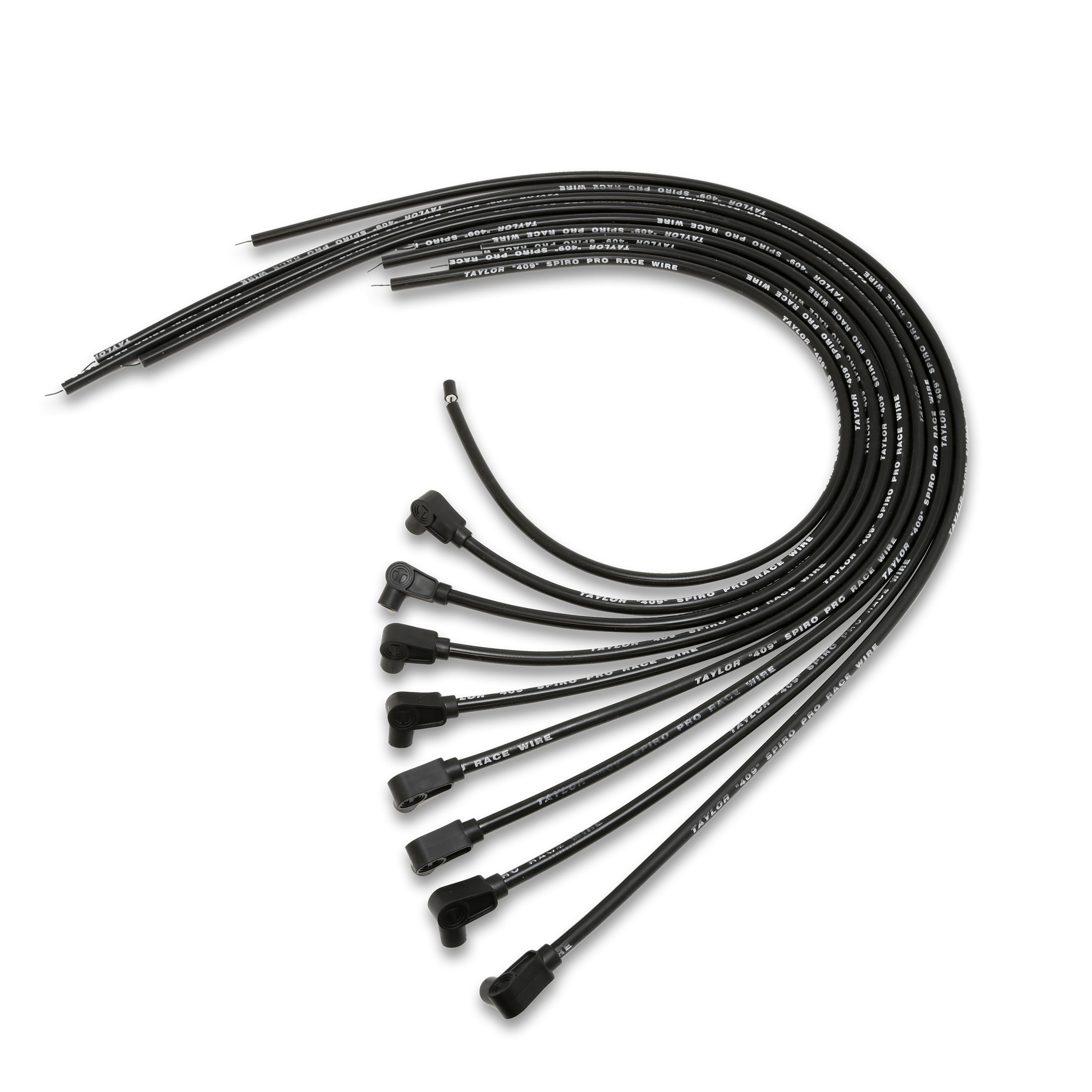 Taylor Cable 79051 - 409 Pro Race 10.4mm Universal 8 Cyl 90 Degree Black Wire Set Taylor Cable 79051 - 409 Pro Race 10.4mm Universal 8 Cyl 90 Degree Black Wire Set