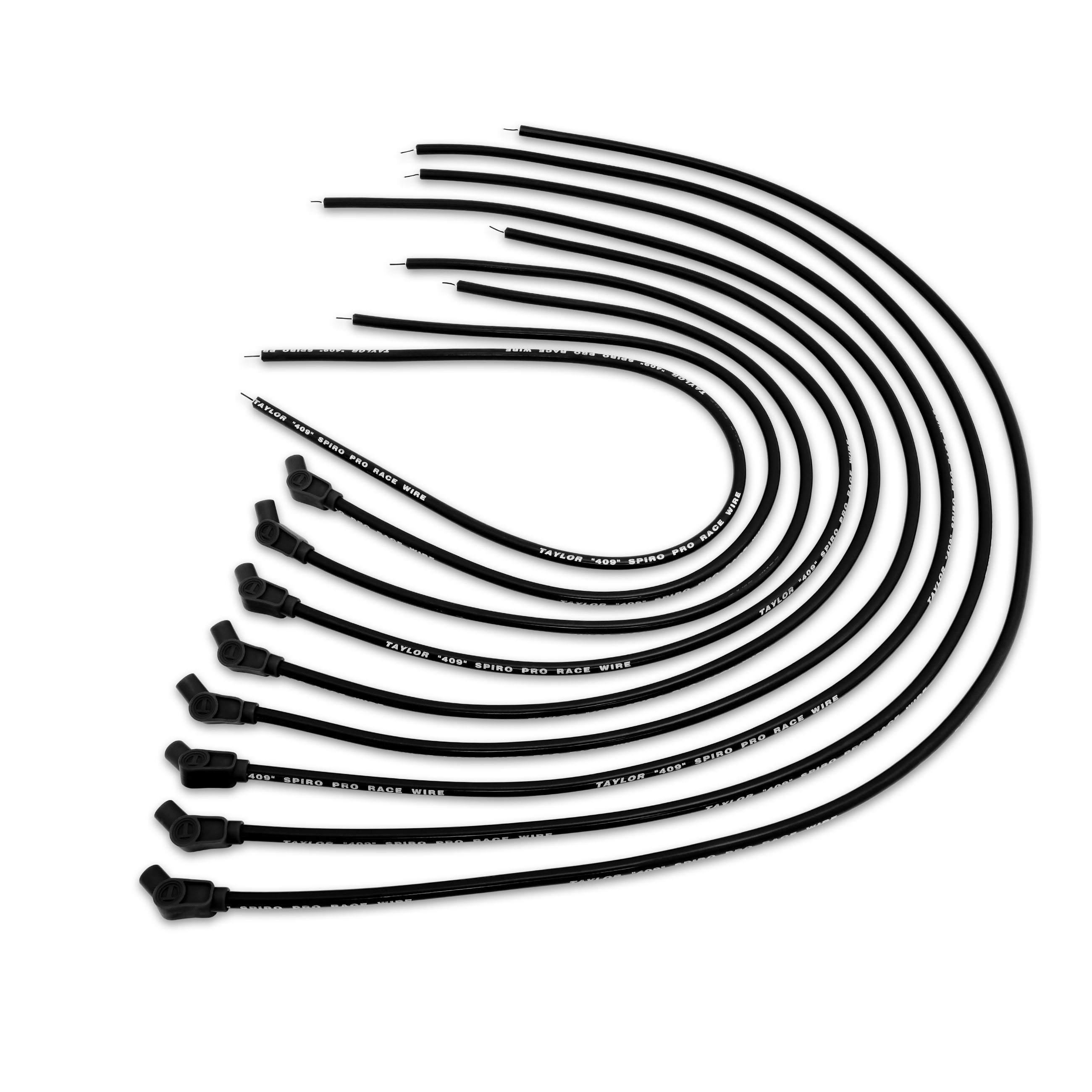 Taylor Cable 79053 - 409 Pro Race 10.4mm Universal 8 Cyl 135 Degree Black Wire Set