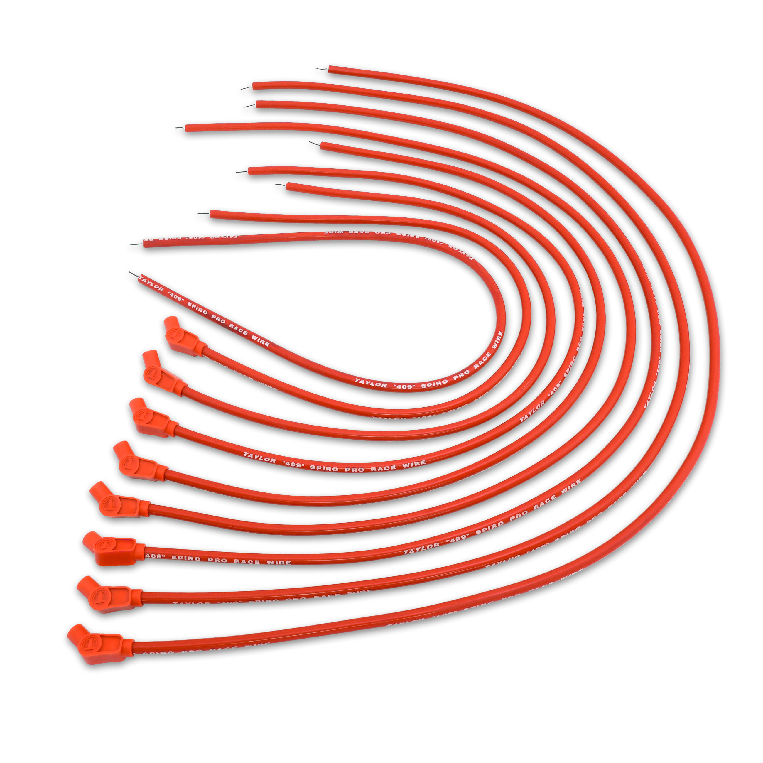 Taylor Cable 79253 - 409 Pro Race 10.4mm Universal 8 Cyl 135 Degree Red Wire Set