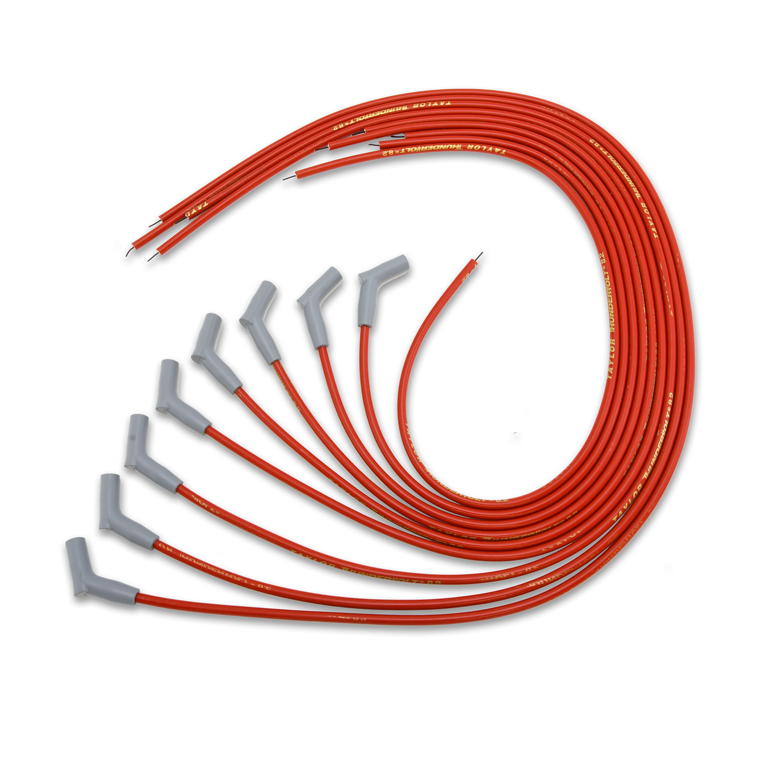 Taylor Cable 83253 - ThunderVolt 8.2 Universal 8 Cyl 135 Degree Red Wire Set