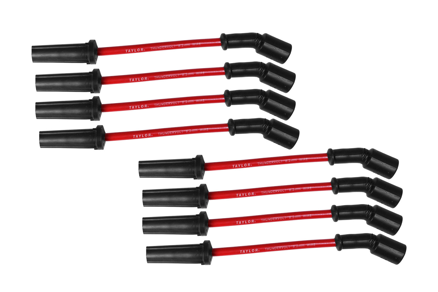 Taylor Cable 84244 - ThunderVolt 8.2 Custom 8 Cyl Red Wire Set Taylor Cable 84244 - ThunderVolt 8.2 Custom 8 Cyl Red Wire Set