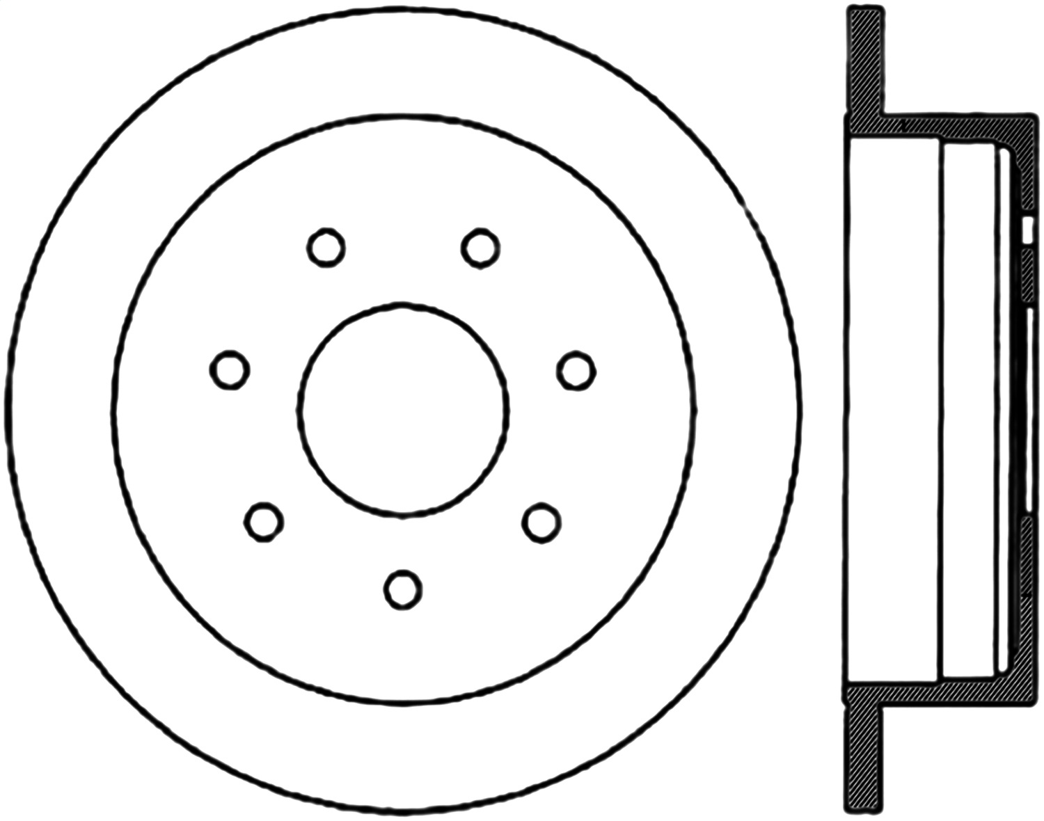 StopTech 127.65061L - Sport Drilled & Slotted Brake Rotor; Rear Left