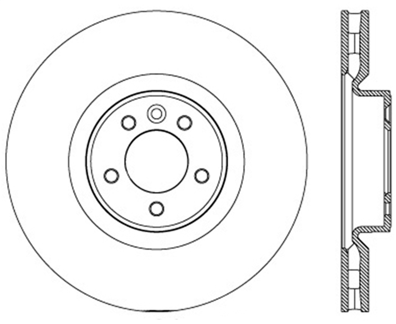 StopTech 128.22022L - Sport Cross Drilled Brake Rotor; Front Left