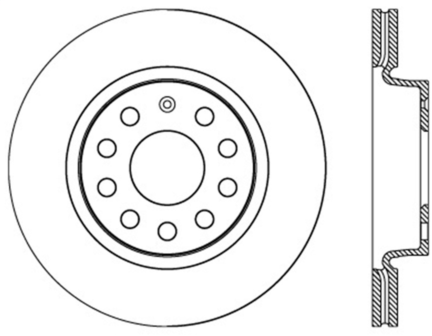 StopTech 128.33132R - Sport Cross Drilled Brake Rotor; Front Right