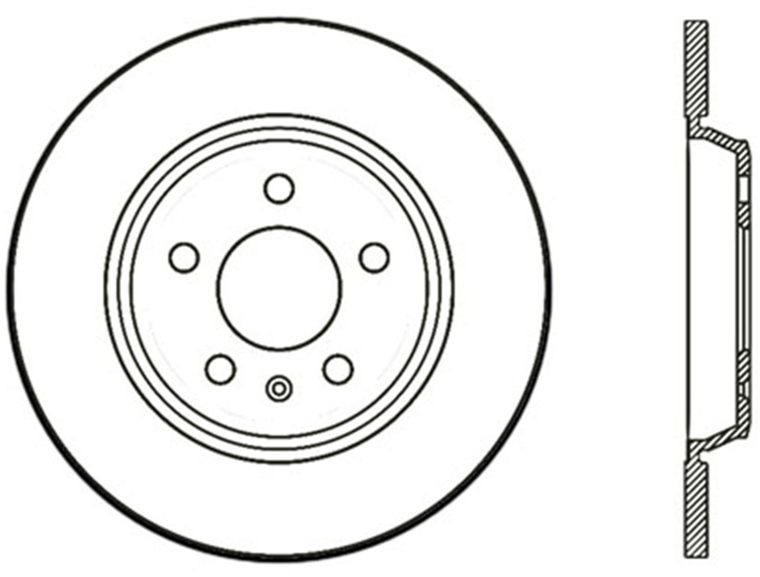 StopTech 128.33127R - Power Slot 09-10 Audi A4/A4 Quattro / 08-10 A5 / 10 S4 Rear Right Drilled Rotor