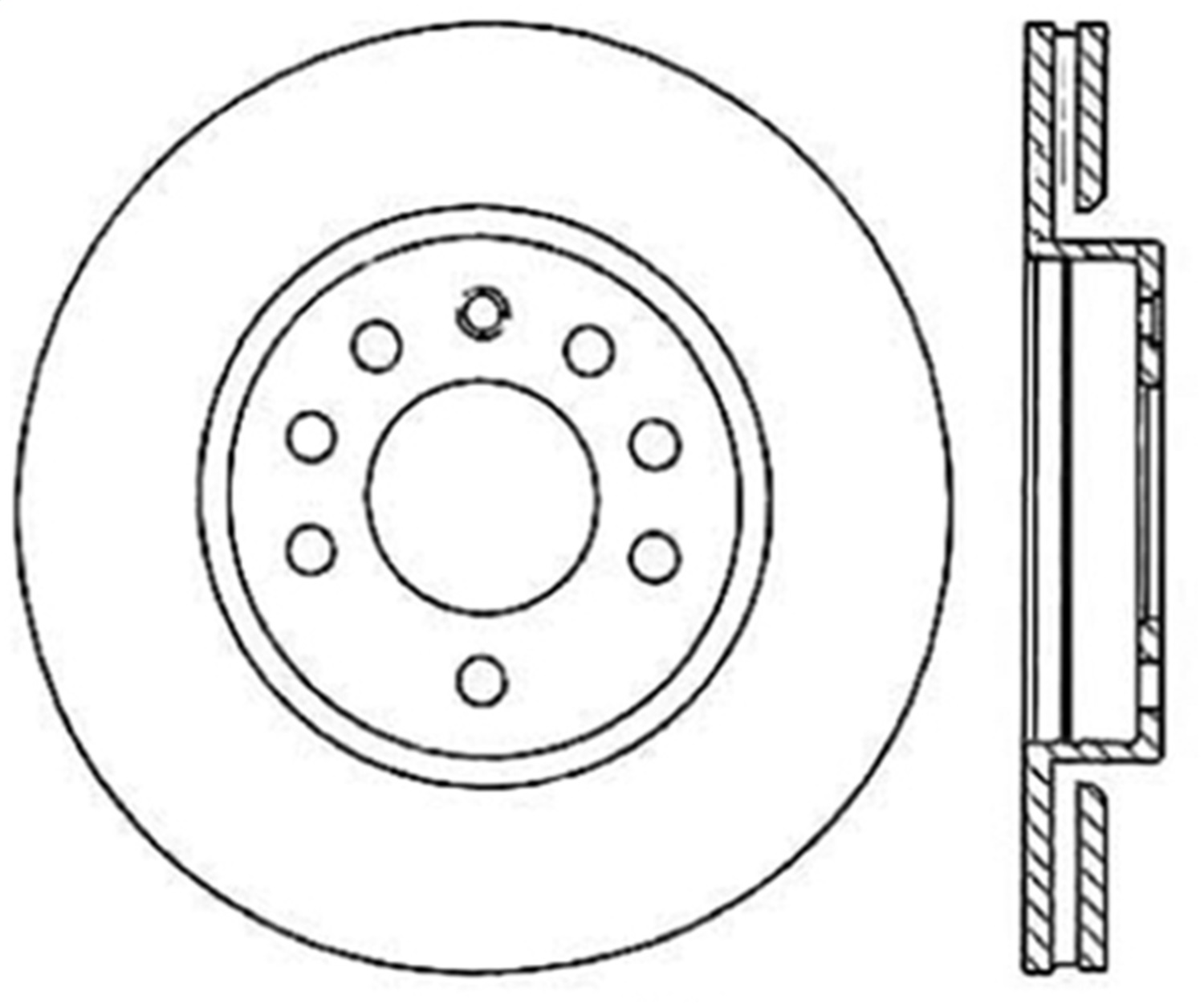 StopTech 128.38014L - Sport Cross Drilled Brake Rotor; Front Left