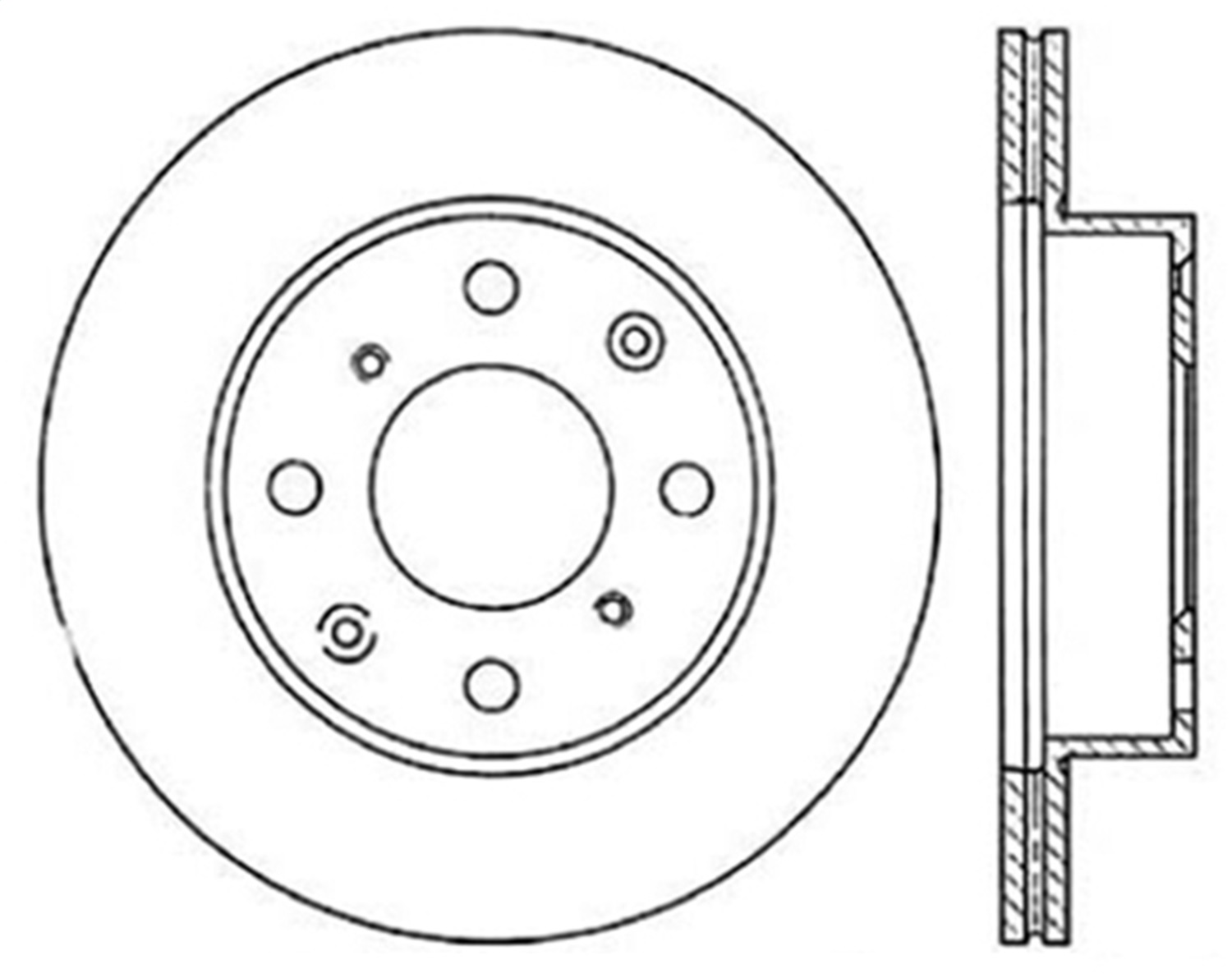 StopTech 128.40011L - Sport Cross Drilled Brake Rotor; Front Left