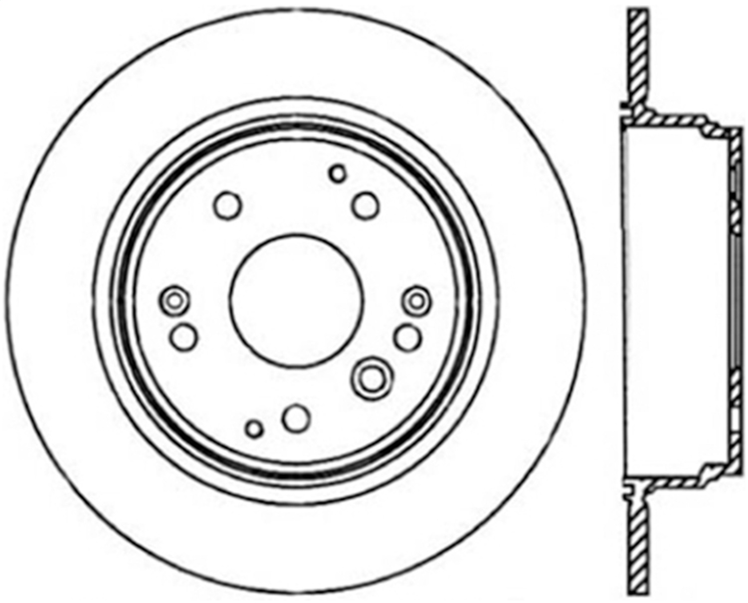 StopTech 128.40061L - 04-08 Acura TL/TL-S Standard/Brembo Drilled Left Rear Rotor StopTech 128.40061L - 04-08 Acura TL/TL-S Standard/Brembo Drilled Left Rear Rotor