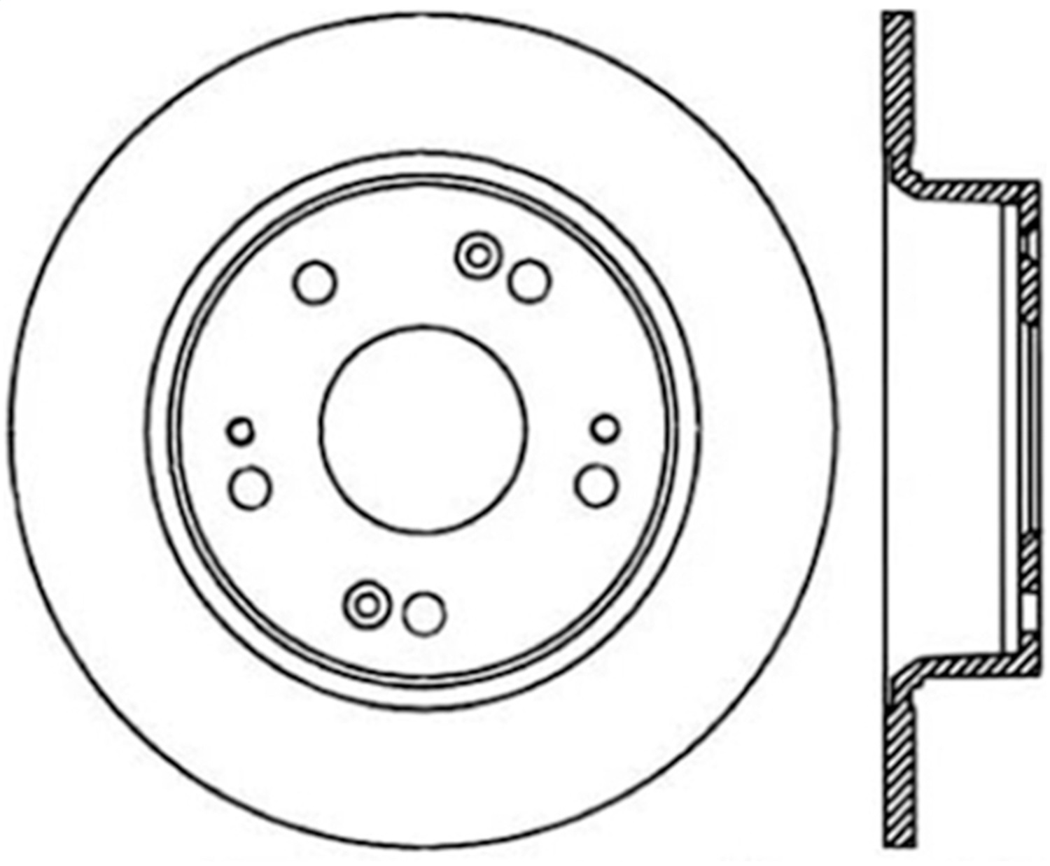 StopTech 128.40055R - 04-08 Acura TSX / 03-07 Honda Accord Coupe/Sedan Drilled Rear Right Rotor