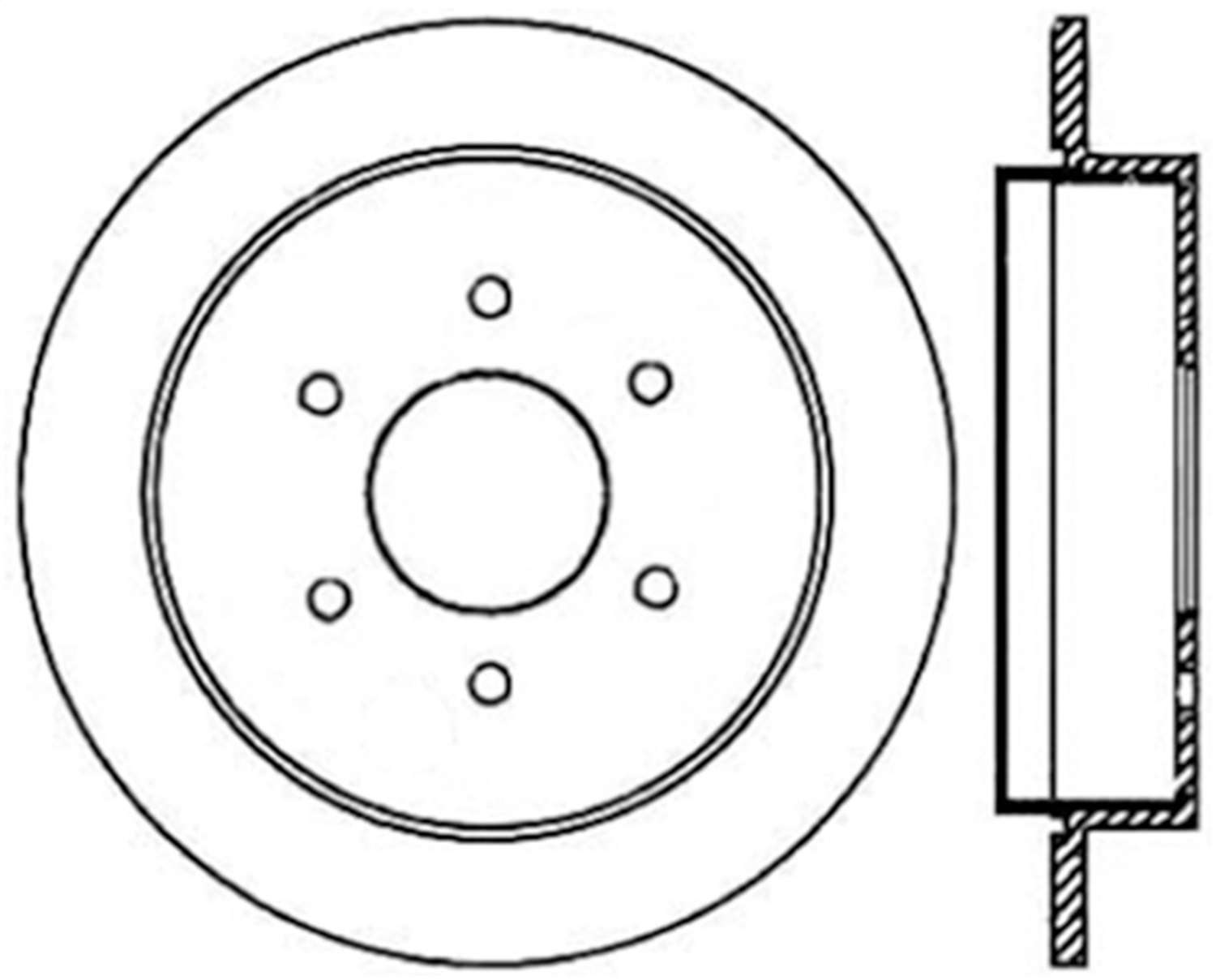 StopTech 128.42081R - Sport Cross Drilled Brake Rotor; Rear Right StopTech 128.42081R - Sport Cross Drilled Brake Rotor; Rear Right
