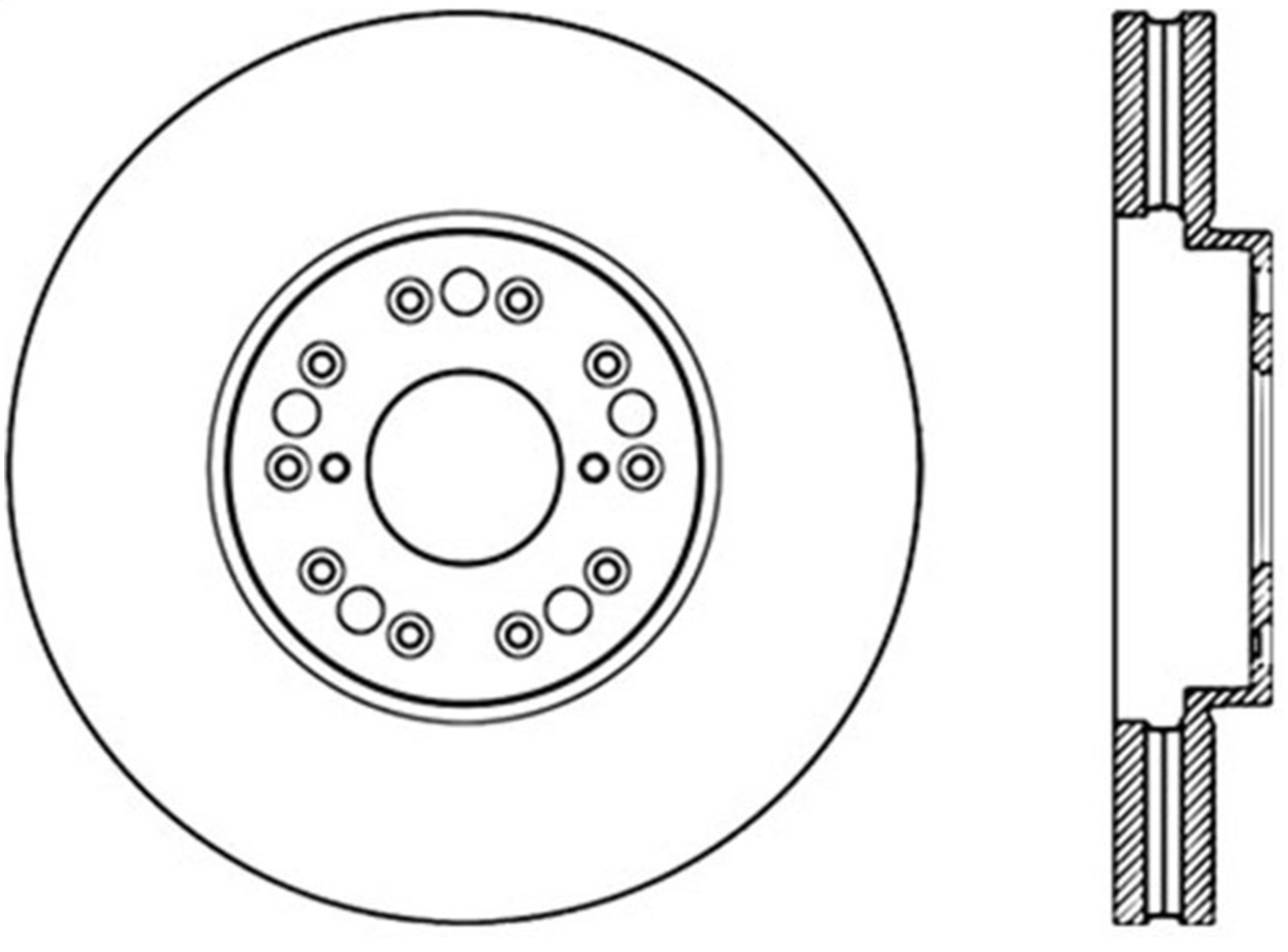 StopTech 128.44083L - 93-05 Lexus GS 300/350/400/430/450H / 00-05 IS250/300/350 Front Left Drilled Rotor