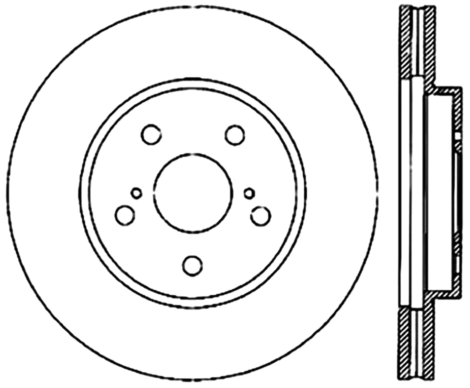 StopTech 128.44125L - 02 Lexus ES250/300/330/350/06-12 IS250/300/350 Drilled Left Front Rotor