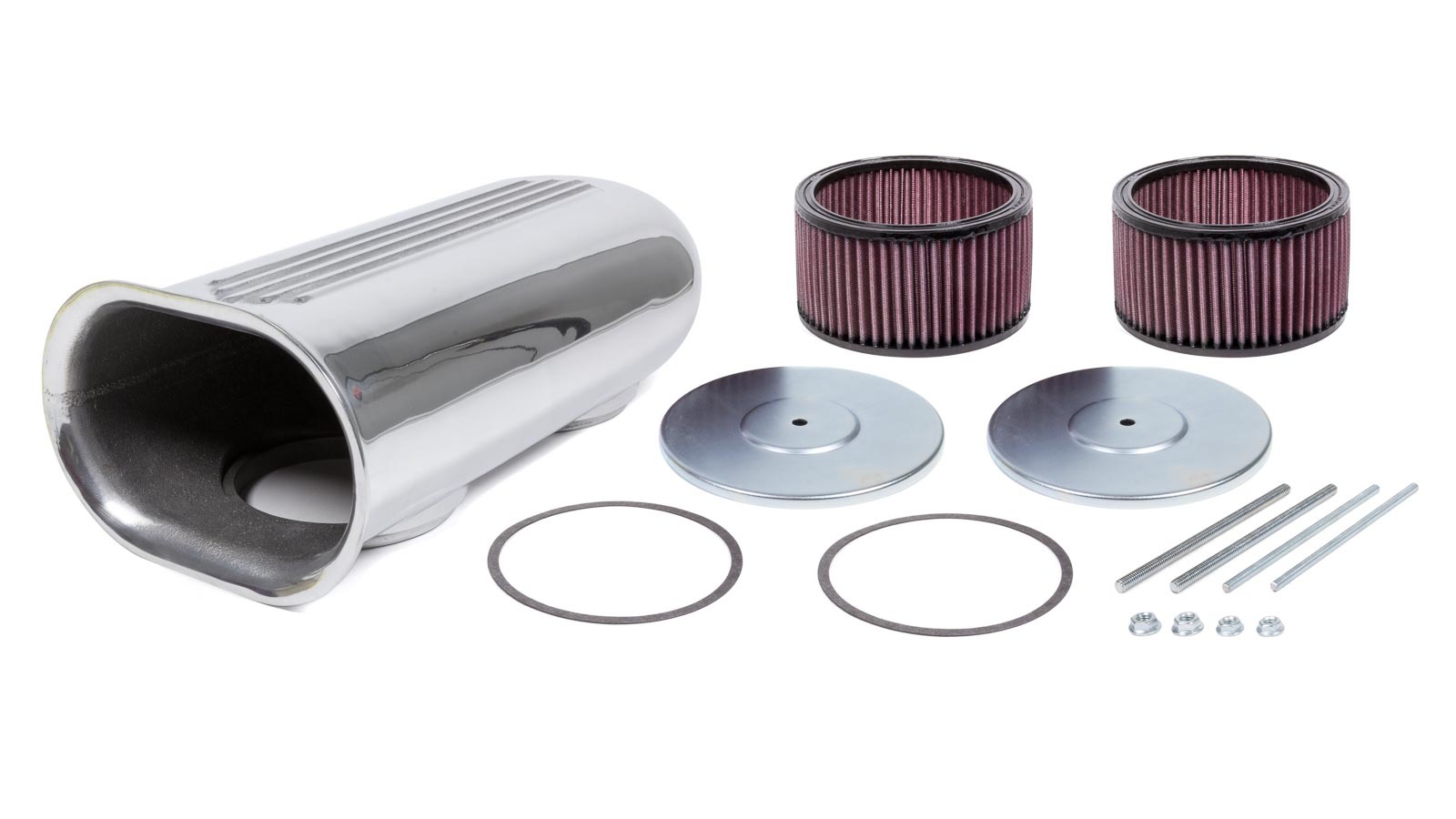 The Blower Shop 5510 - Dual Carb Blower Scoop Kit - Polished The Blower Shop 5510 - Dual Carb Blower Scoop Kit - Polished