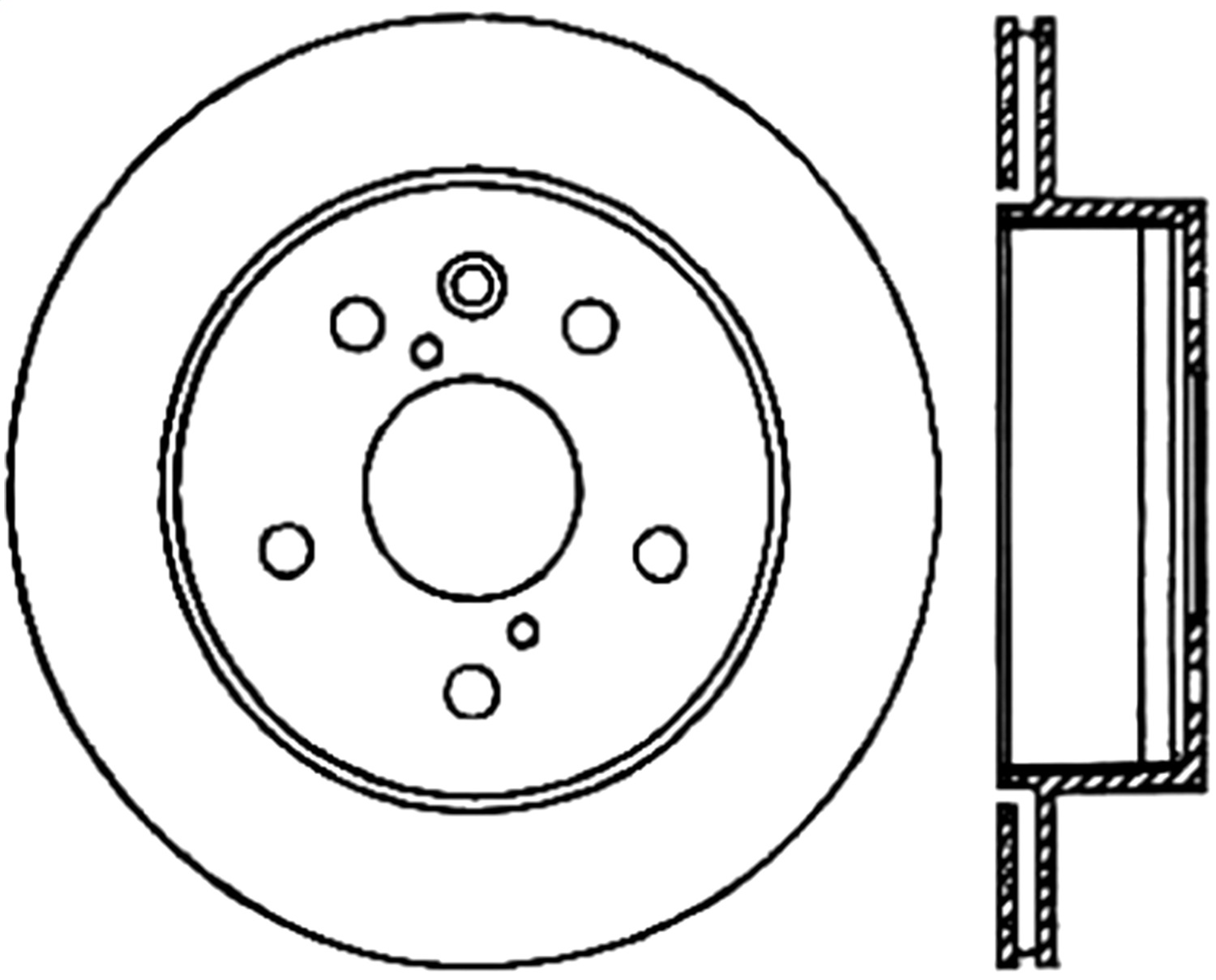 StopTech 128.44141R - 06-09 Lexus IS350 / 07-11 GS350 2WD Drilled Right Rear Rotor