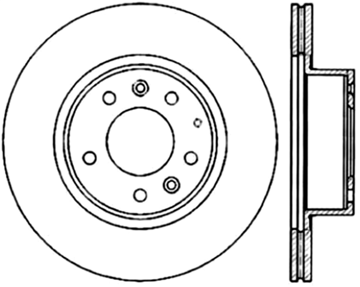 StopTech 128.45051L - Sport Cross Drilled Brake Rotor; Front Left