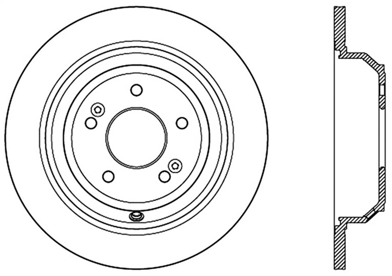StopTech 128.51045R - Sport Cross Drilled Brake Rotor; Rear Right StopTech 128.51045R - Sport Cross Drilled Brake Rotor; Rear Right