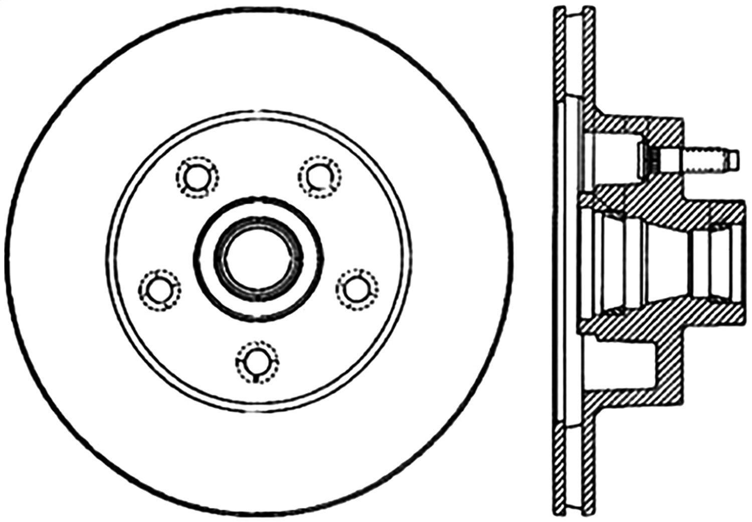 StopTech 128.61010R - Sport Cross Drilled Brake Rotor; Front Right