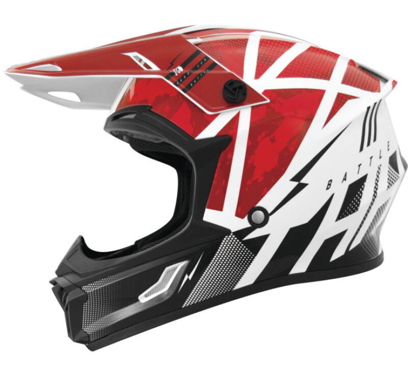 THH Helmets 646474 - T710XR Battle Red/Black Youth - Large THH Helmets 646474 - T710XR Battle Red/Black Youth - Large