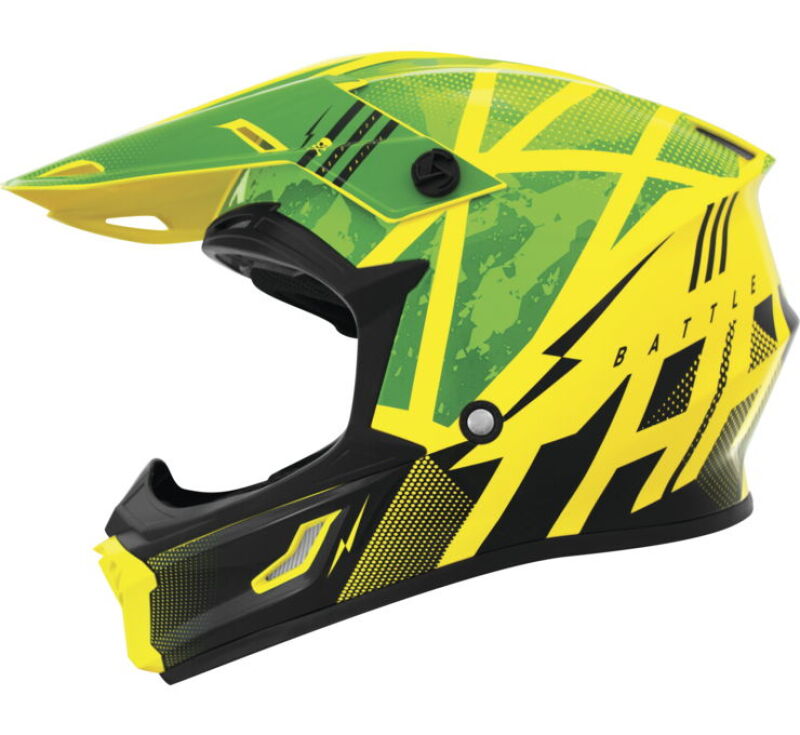 THH Helmets 646471 - T710XR Battle Green/Black Youth - Large THH Helmets 646471 - T710XR Battle Green/Black Youth - Large